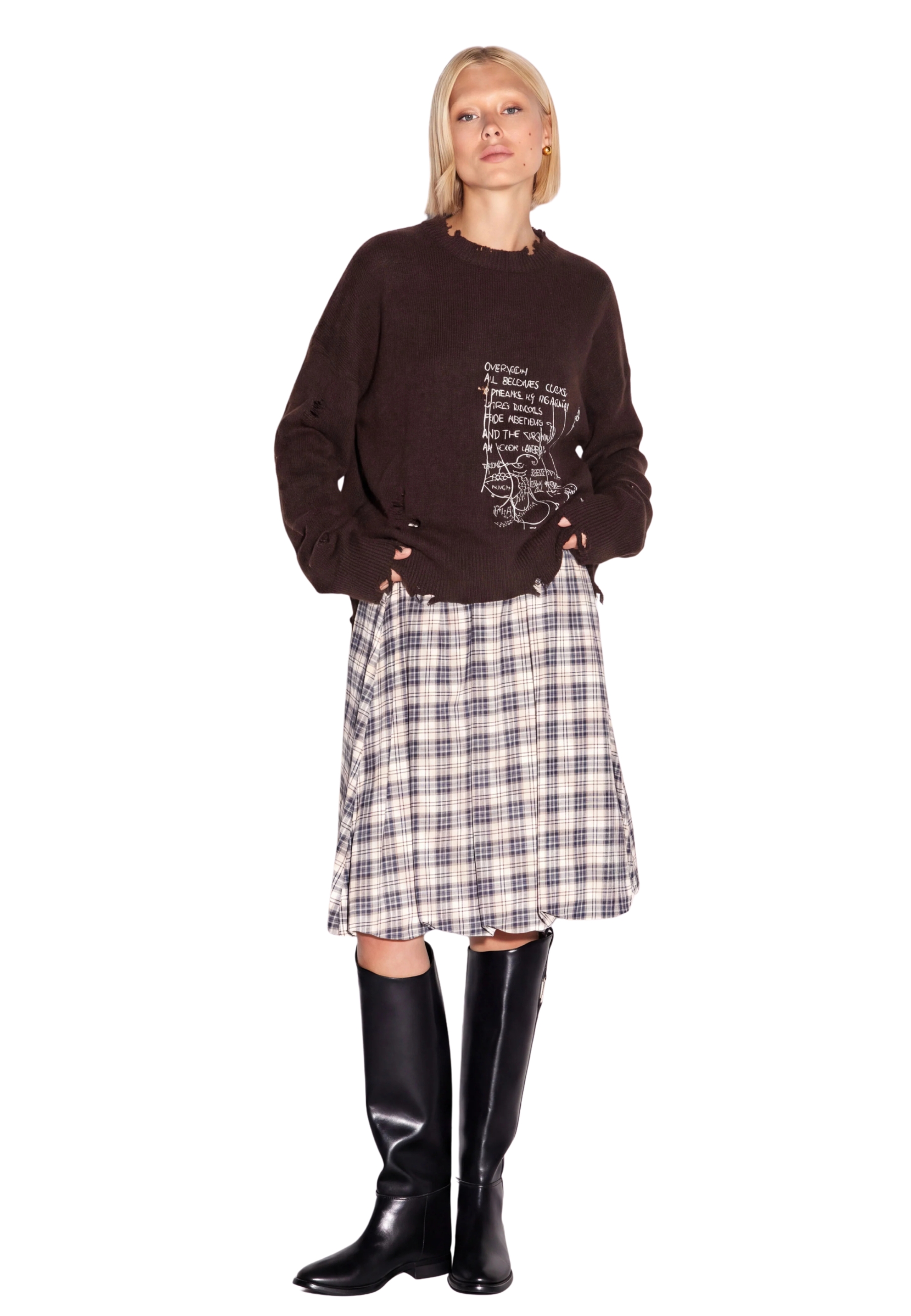 Embroidered Crew Pullover Akep