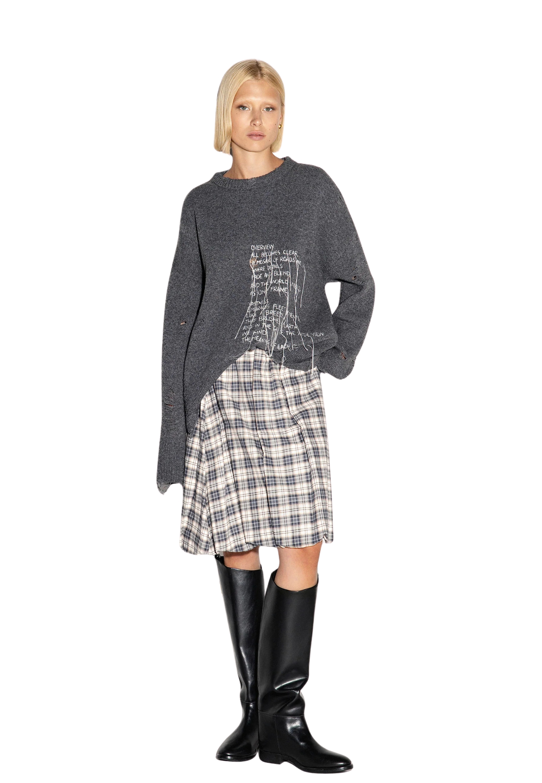 Pullover girocollo ricamato Akep 