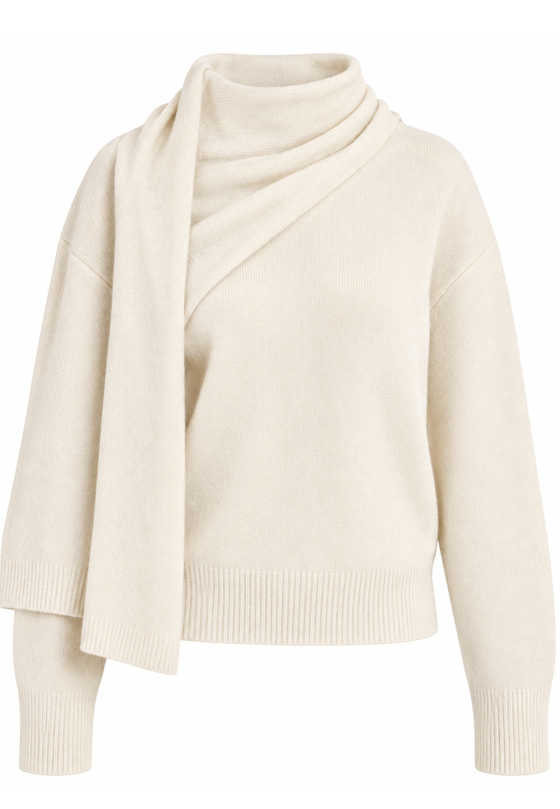 maglia con sciarpa ricamata Akep 
