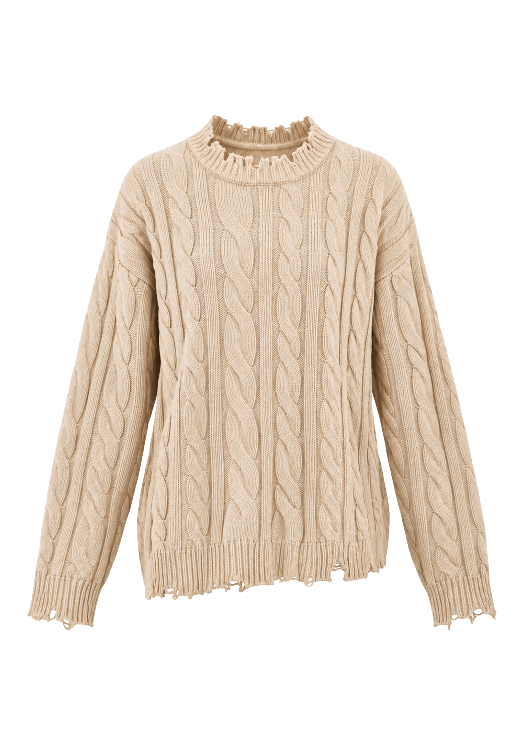 Pullover girocollo Akep a trecce 