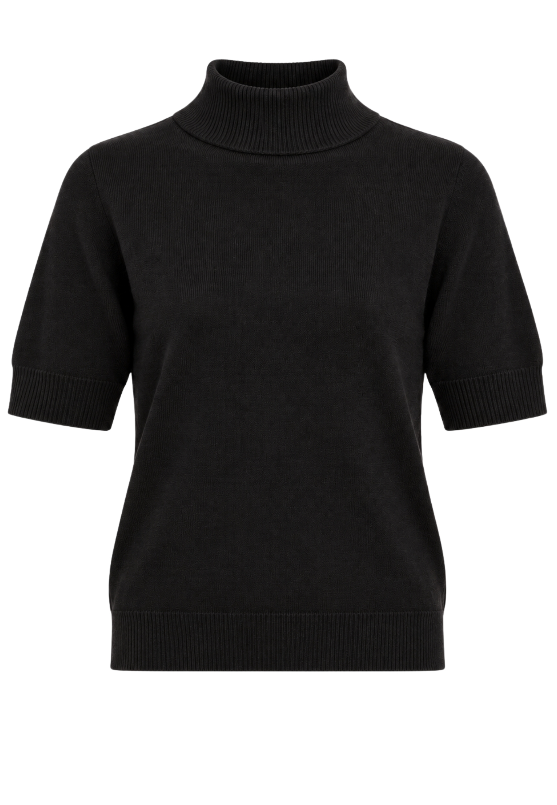 SOFT NINA Akep Pullover dolcevita ricamato manica corta 
