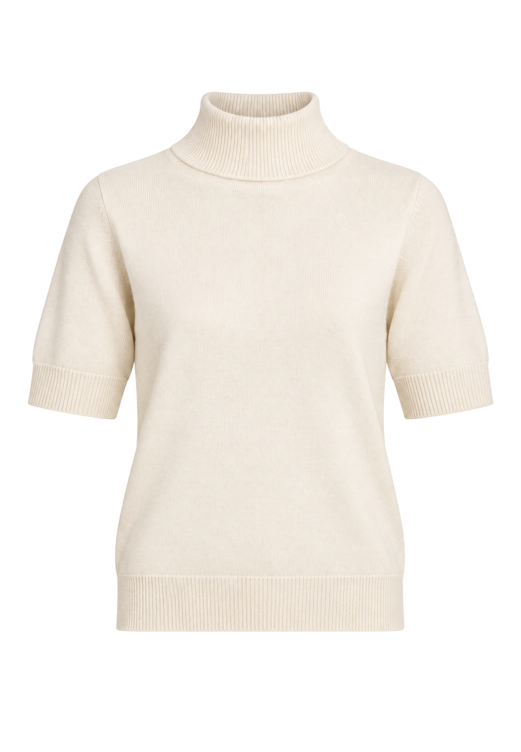 SOFT NINA Akep Pullover dolcevita ricamato manica corta 