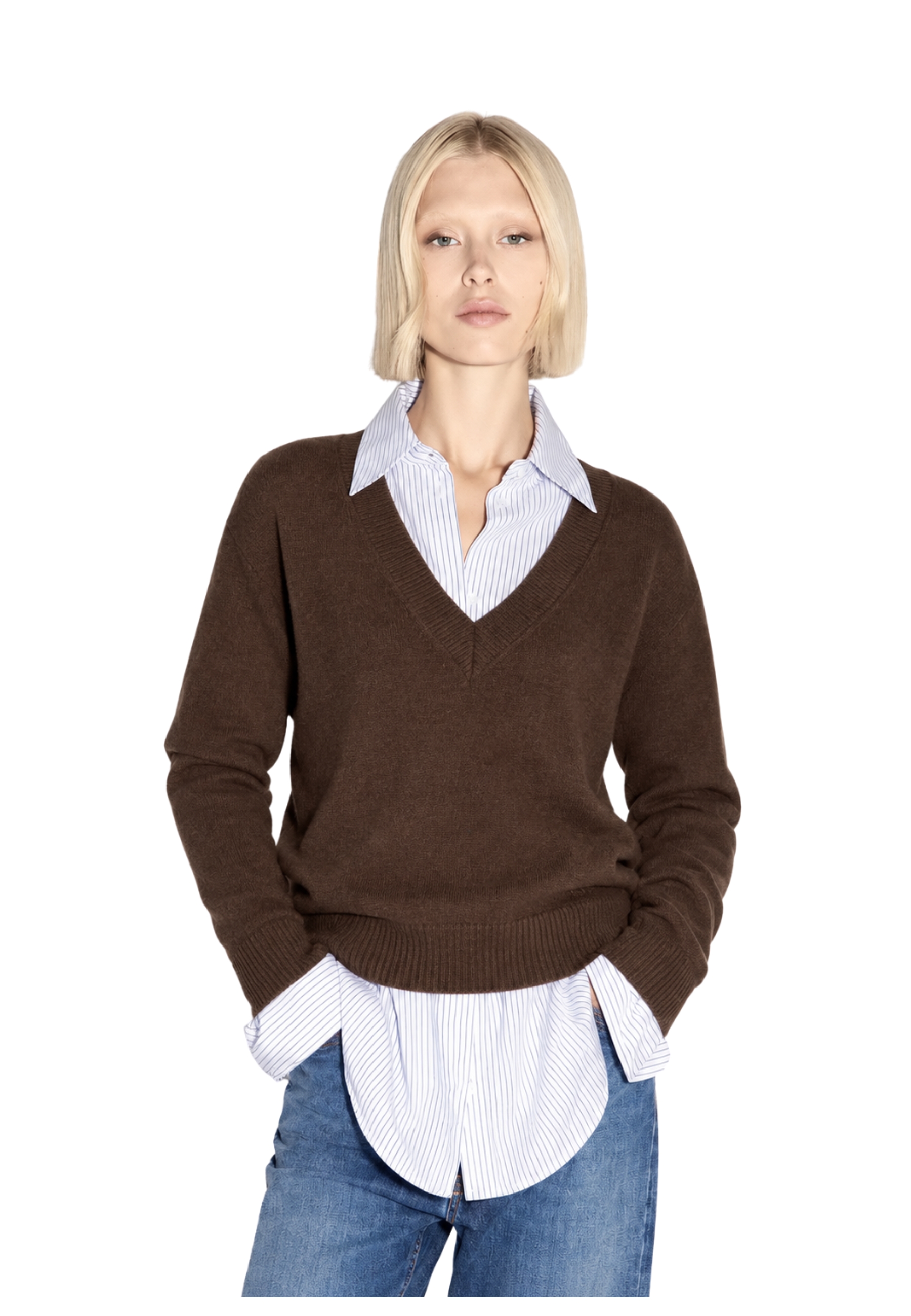 MAGLIONE SOFT NINA Akep SCOLLO A V 