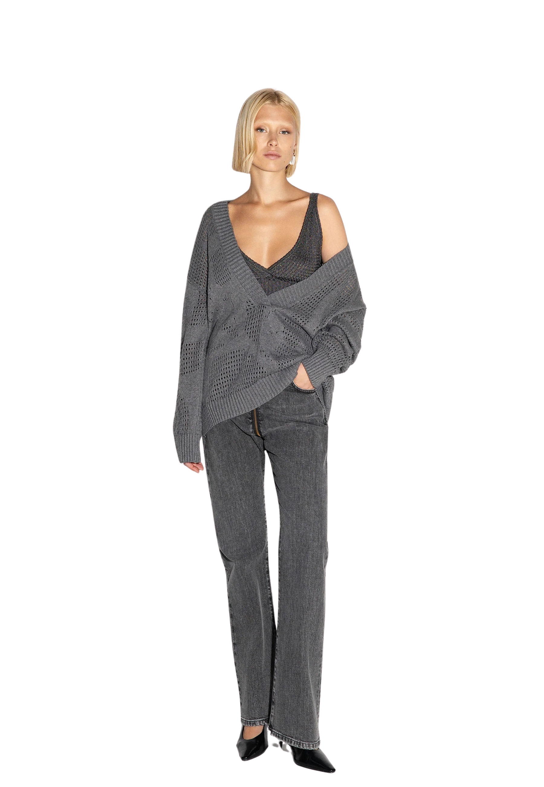 Pullover  scollo a V Akep in cotone e cashmere 
