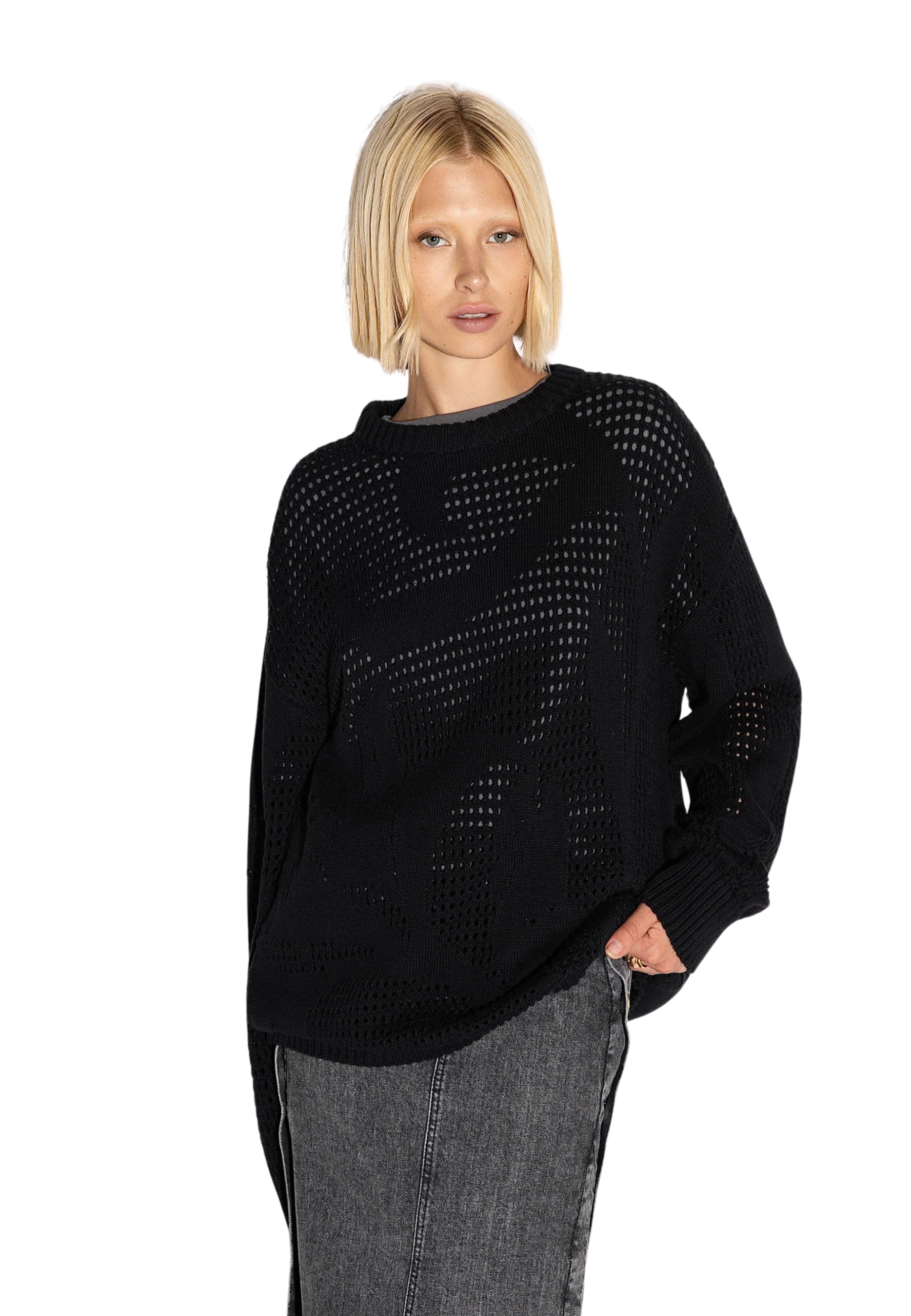 Crew Pullover Akep en algodón y cachemir
