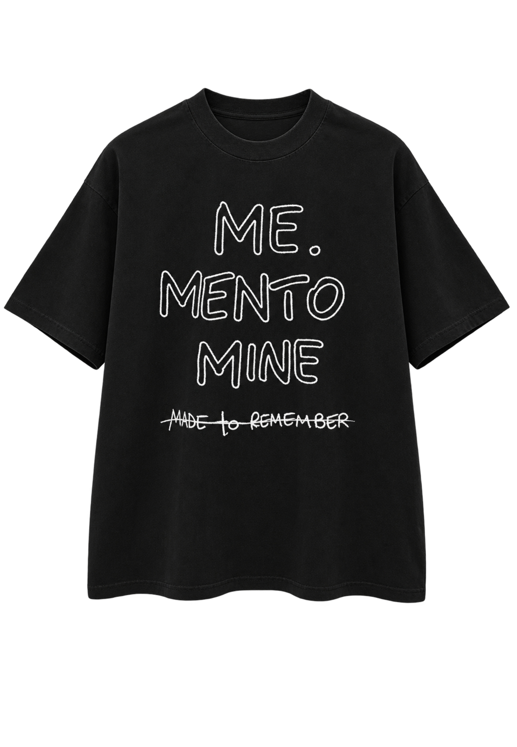 T-SHIRT ME MENTO MINE SCRITTA SUL RETRO 