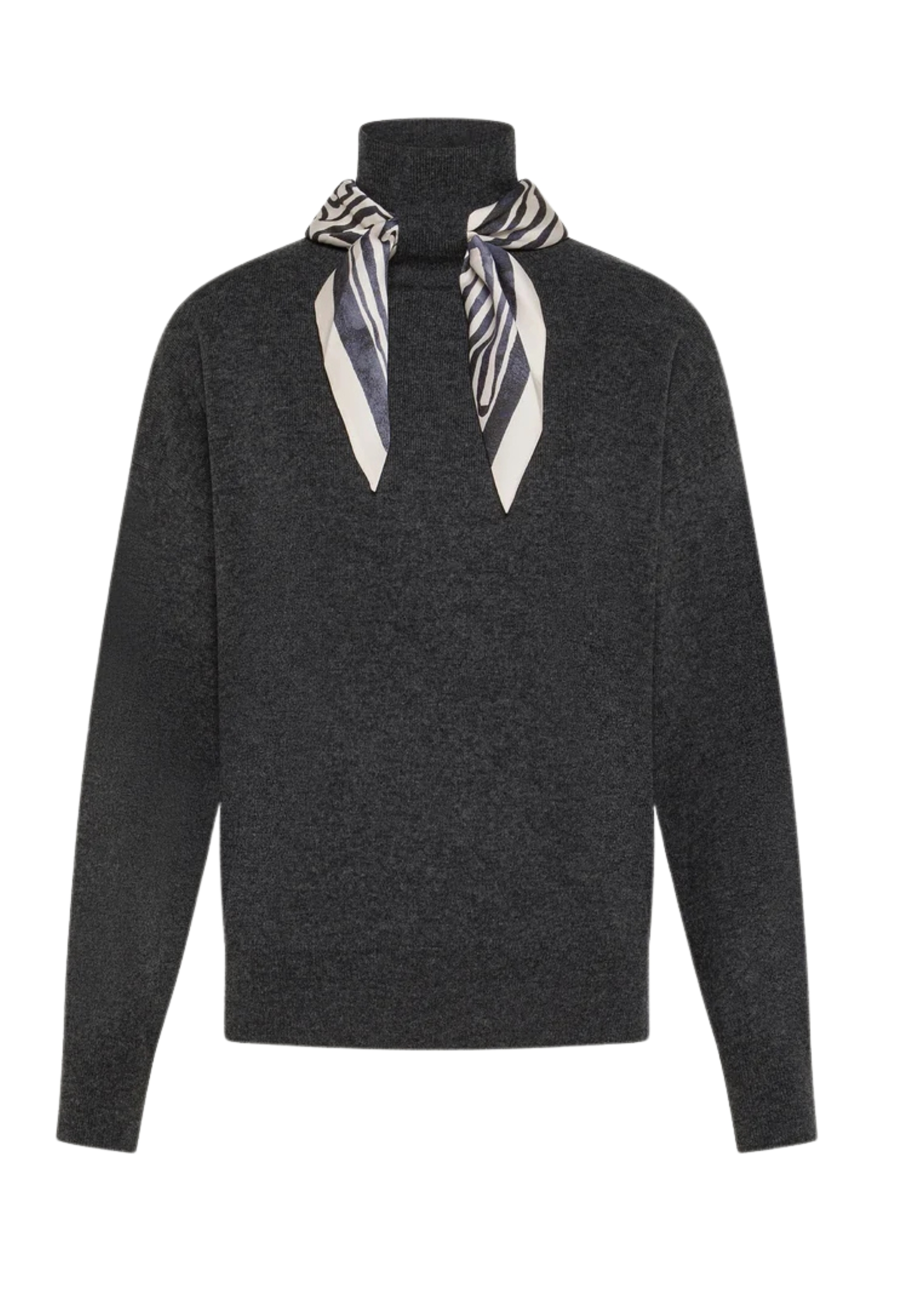 T-shirt in turtleneck Seventy with scarves