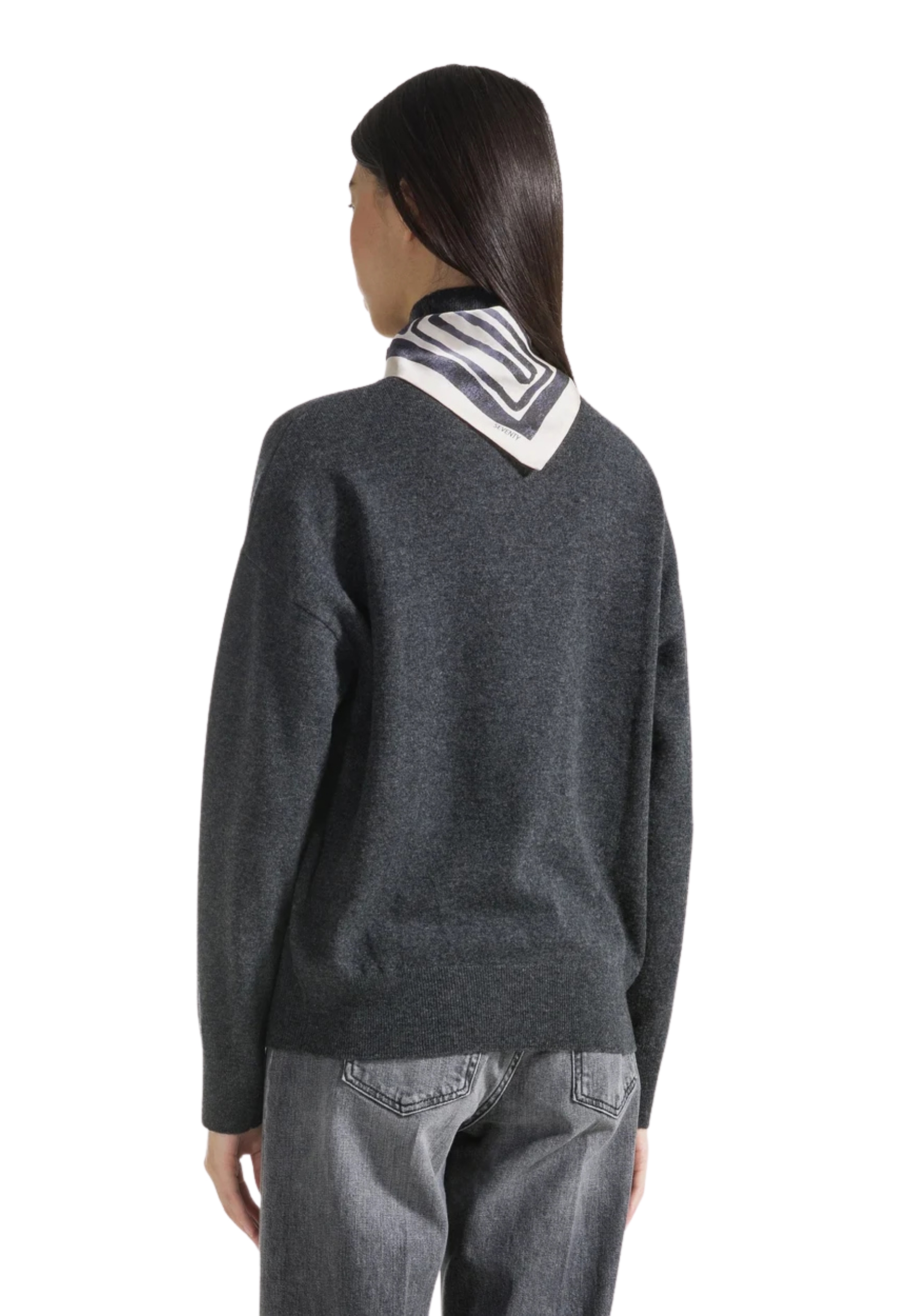 T-shirt in turtleneck Seventy with scarves