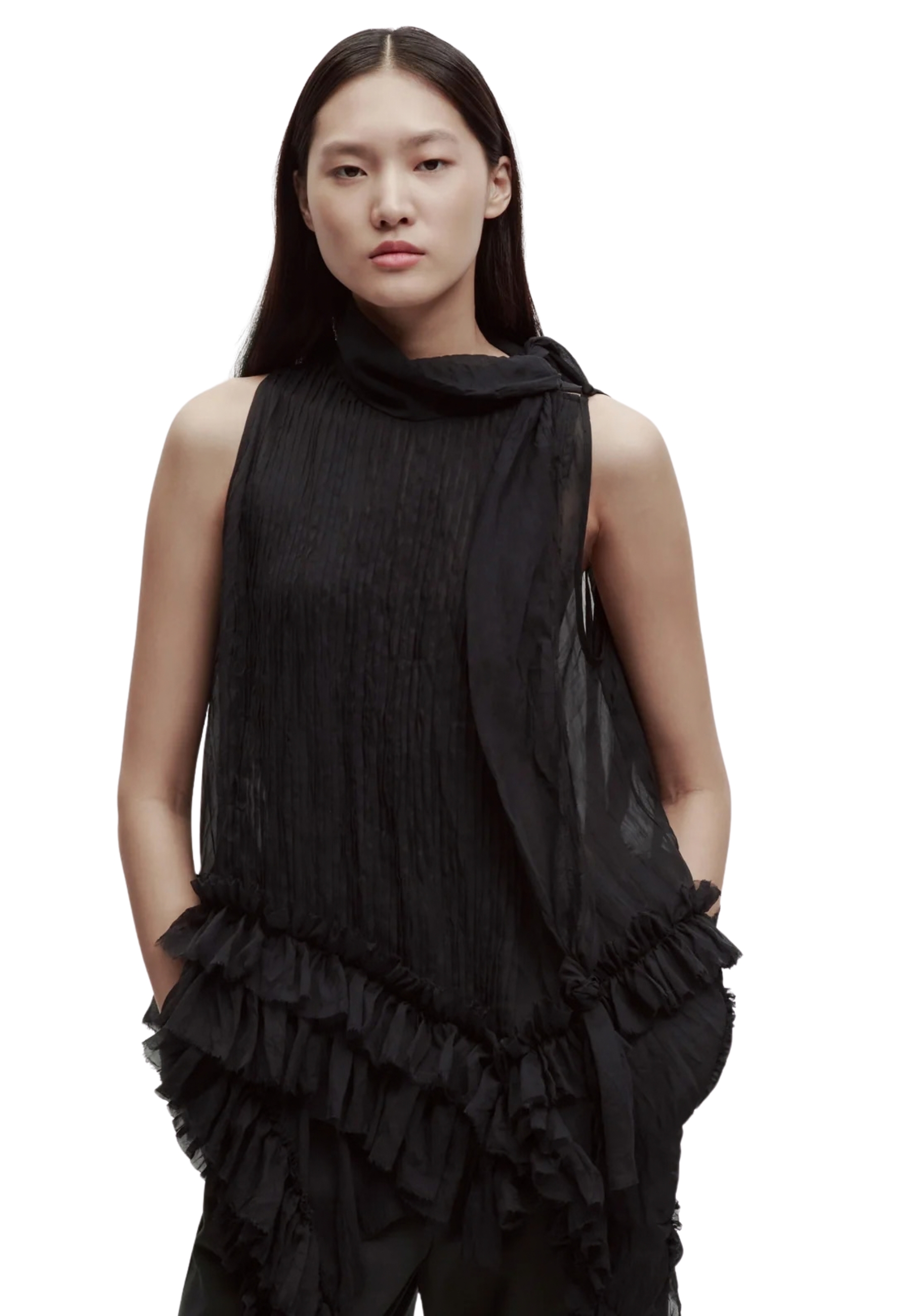 TOP LUCIO ERIKA CAVALLINI IN CHIFFON 