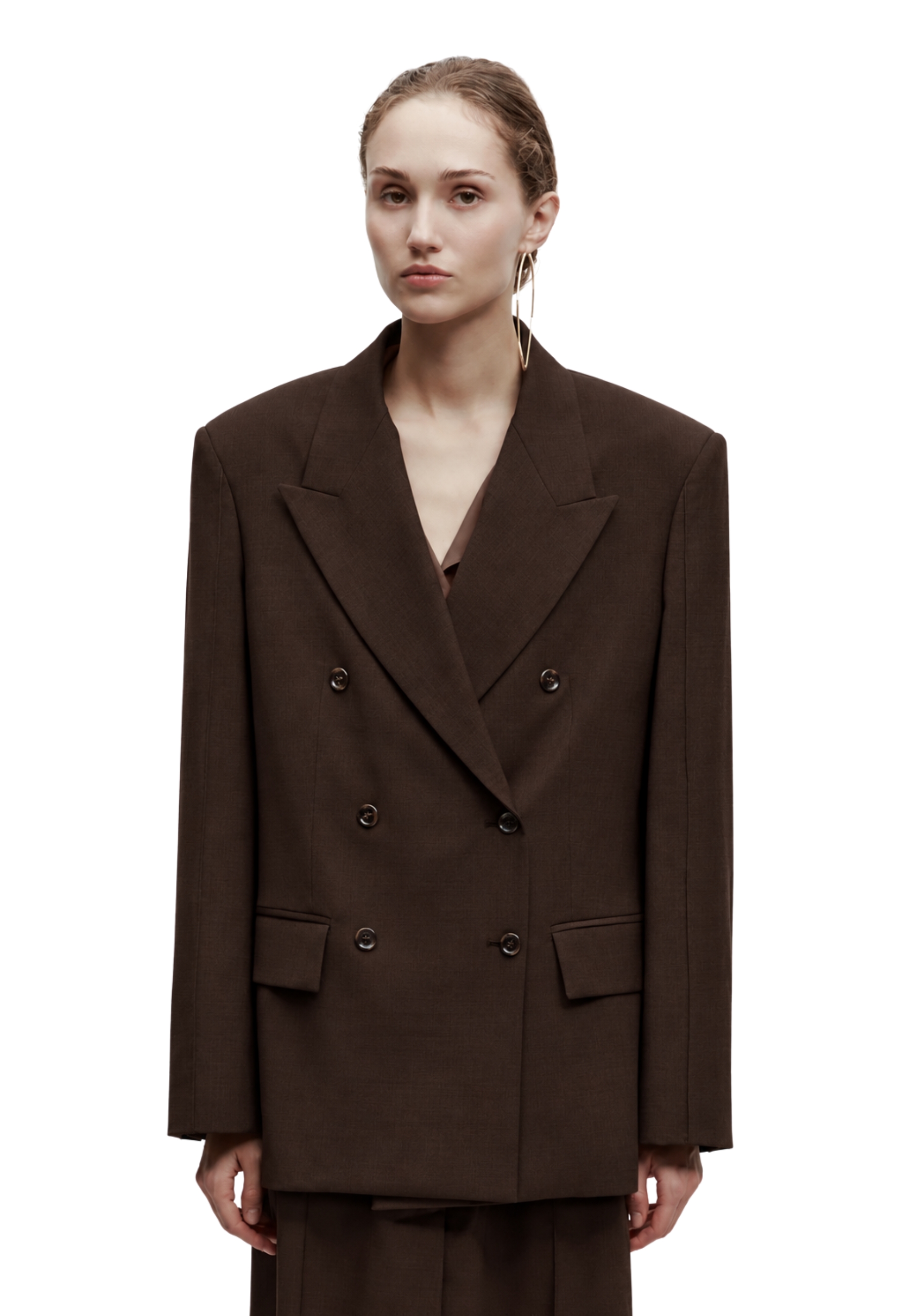 chaqueta de madera Erika Cavallini