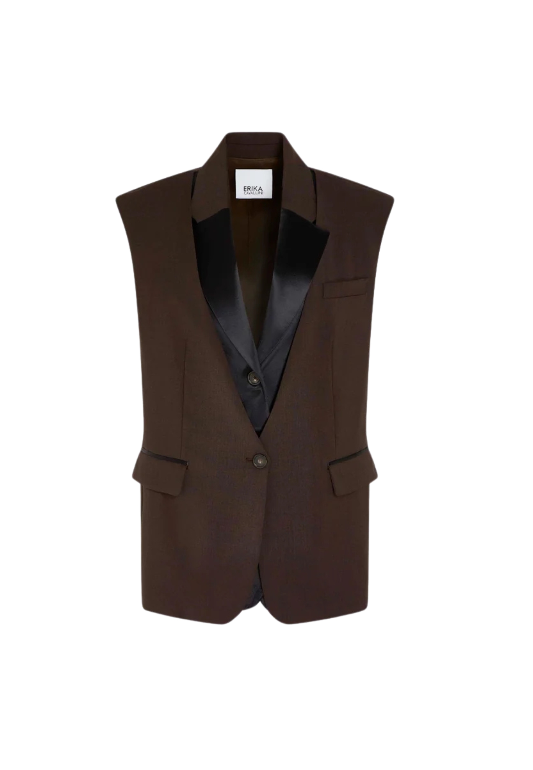 Glory vest Erika Cavallini neck A rever