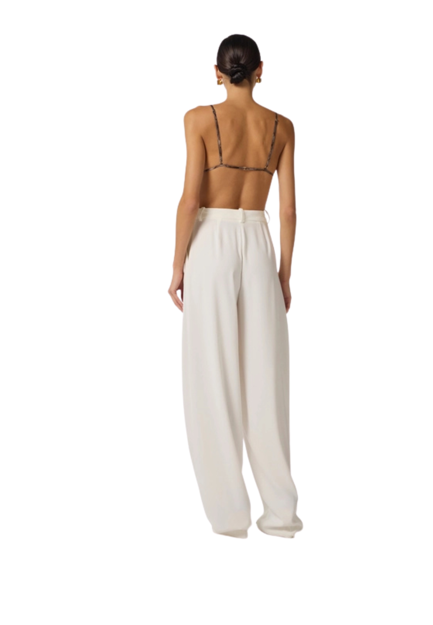 Women's trousers Elisabetta Franchi button with logo