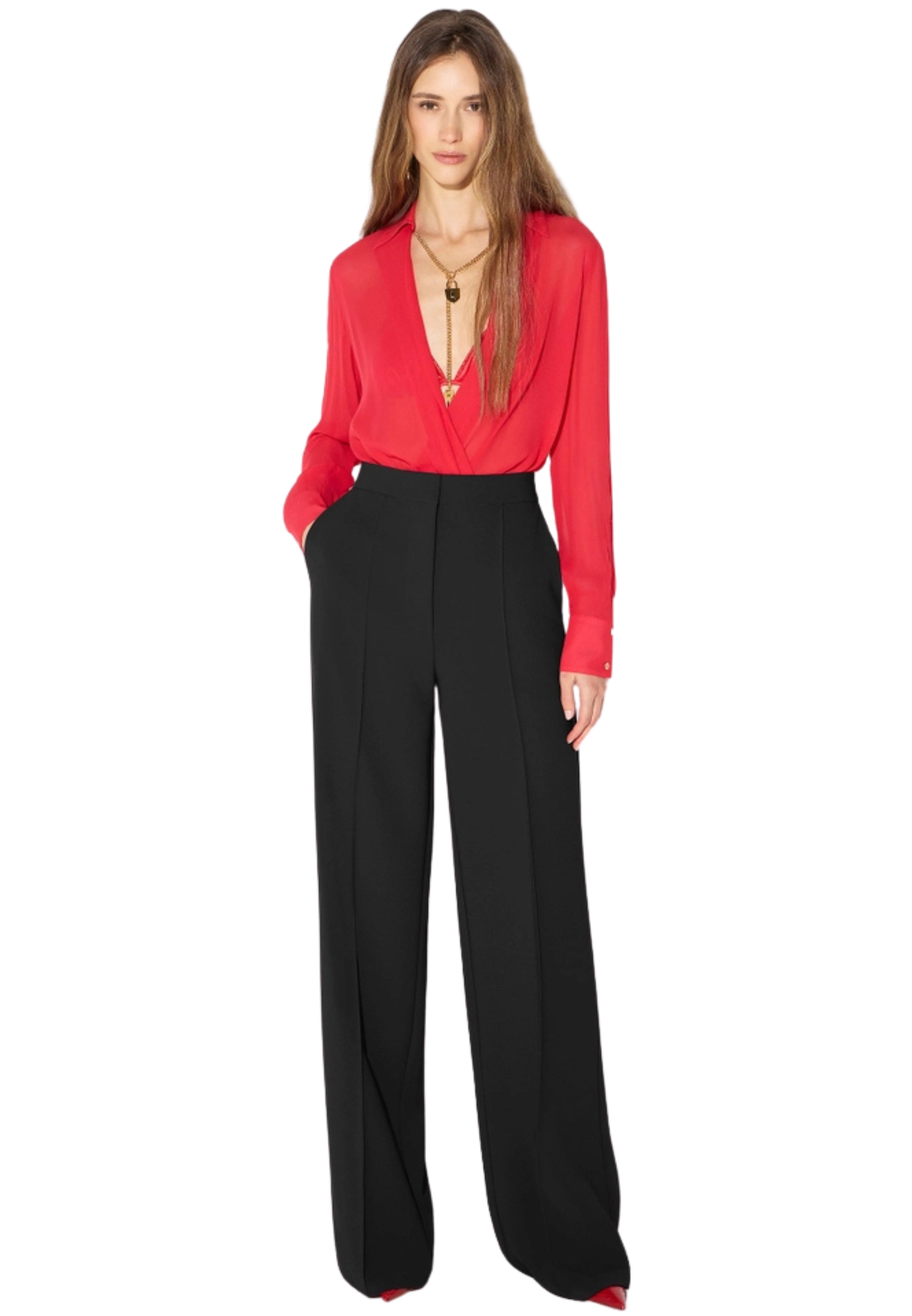 Pantalón de crêpe ligero Elisabetta Franchi