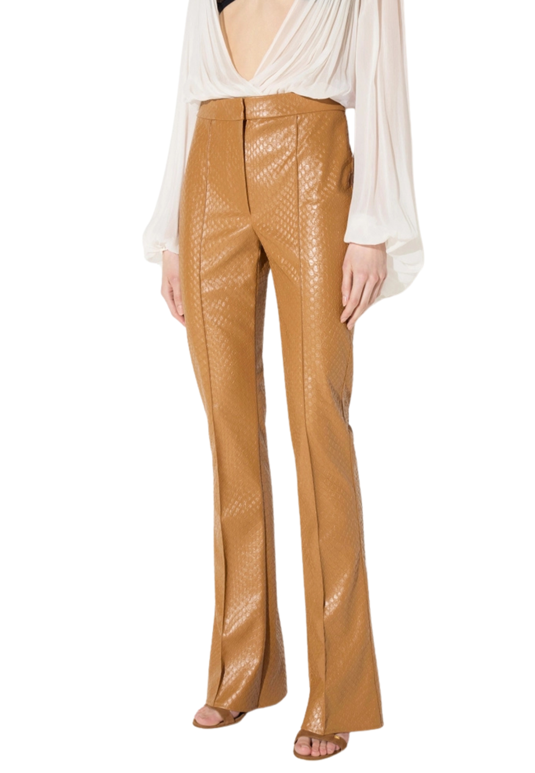 pantalones con textura Elisabetta Franchi A las escalas