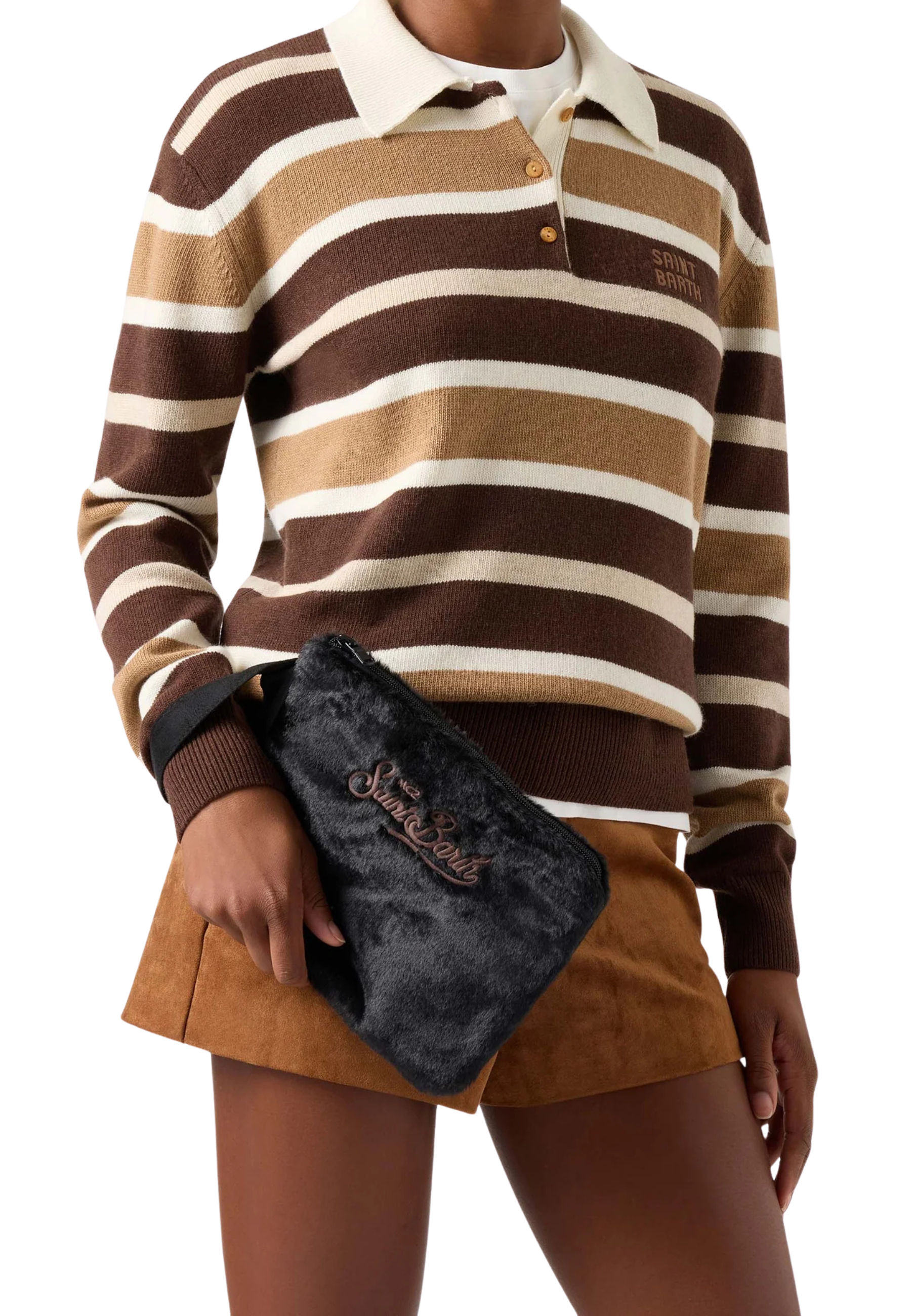 pouch Saint Barth in fur