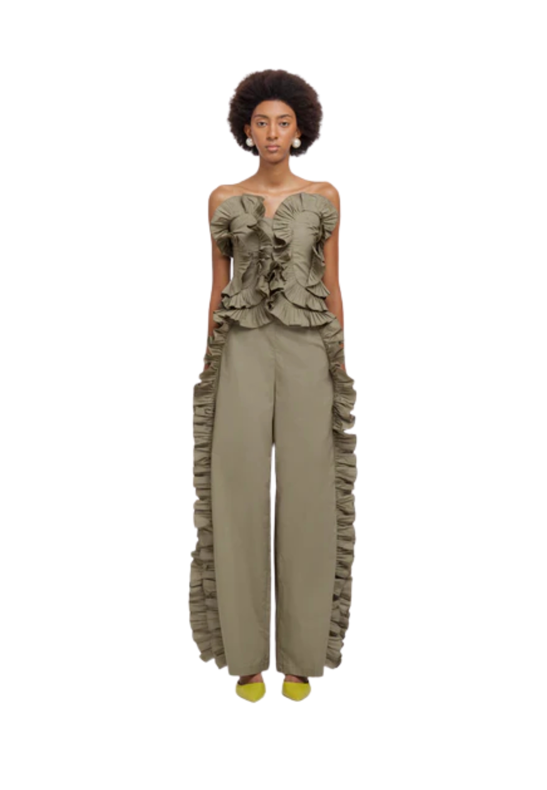 Pantalons pour femmes Weili Zheng avec ruches