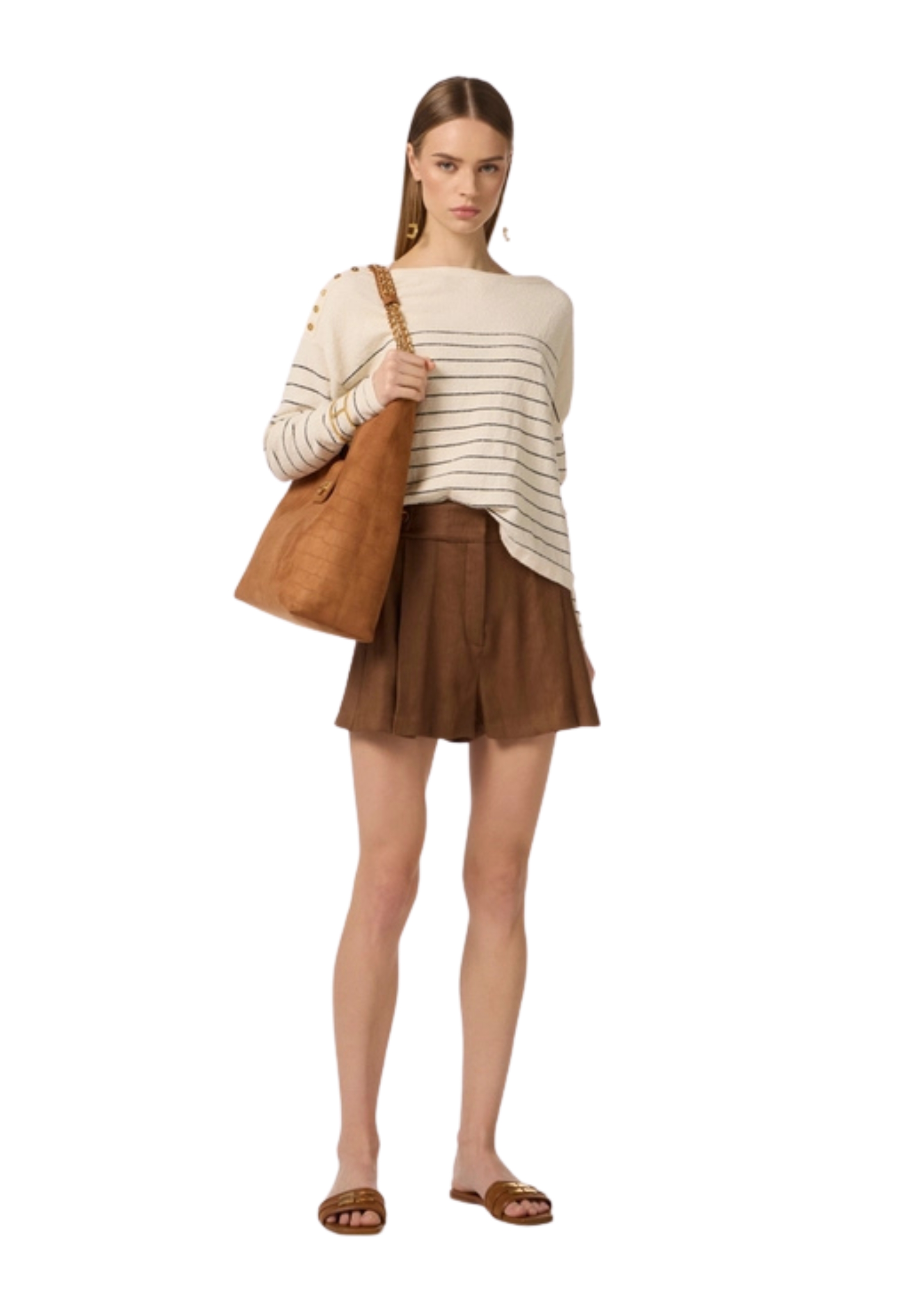 Shorts für Damen Elisabetta Franchi mit Riemen