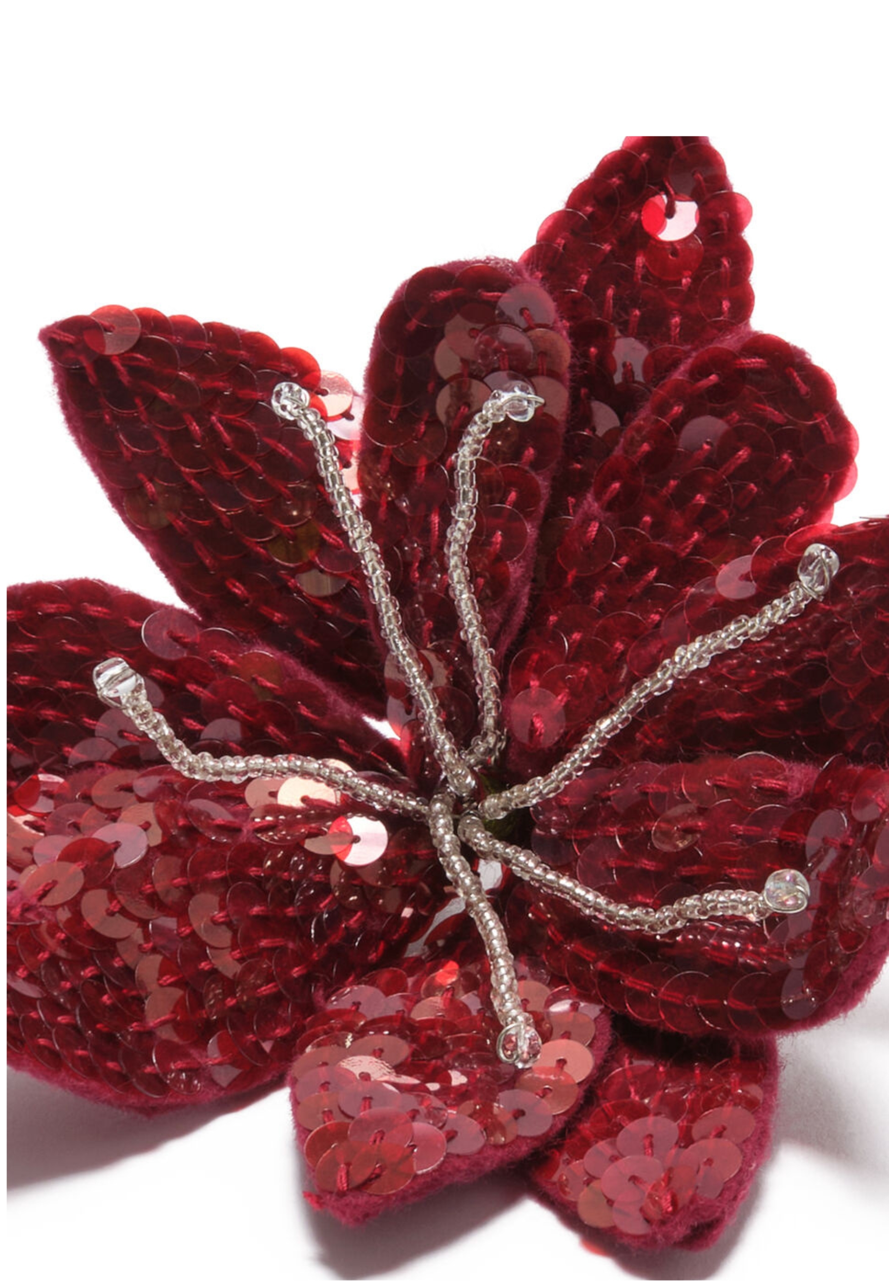 precious flower brooch Maliparmi red