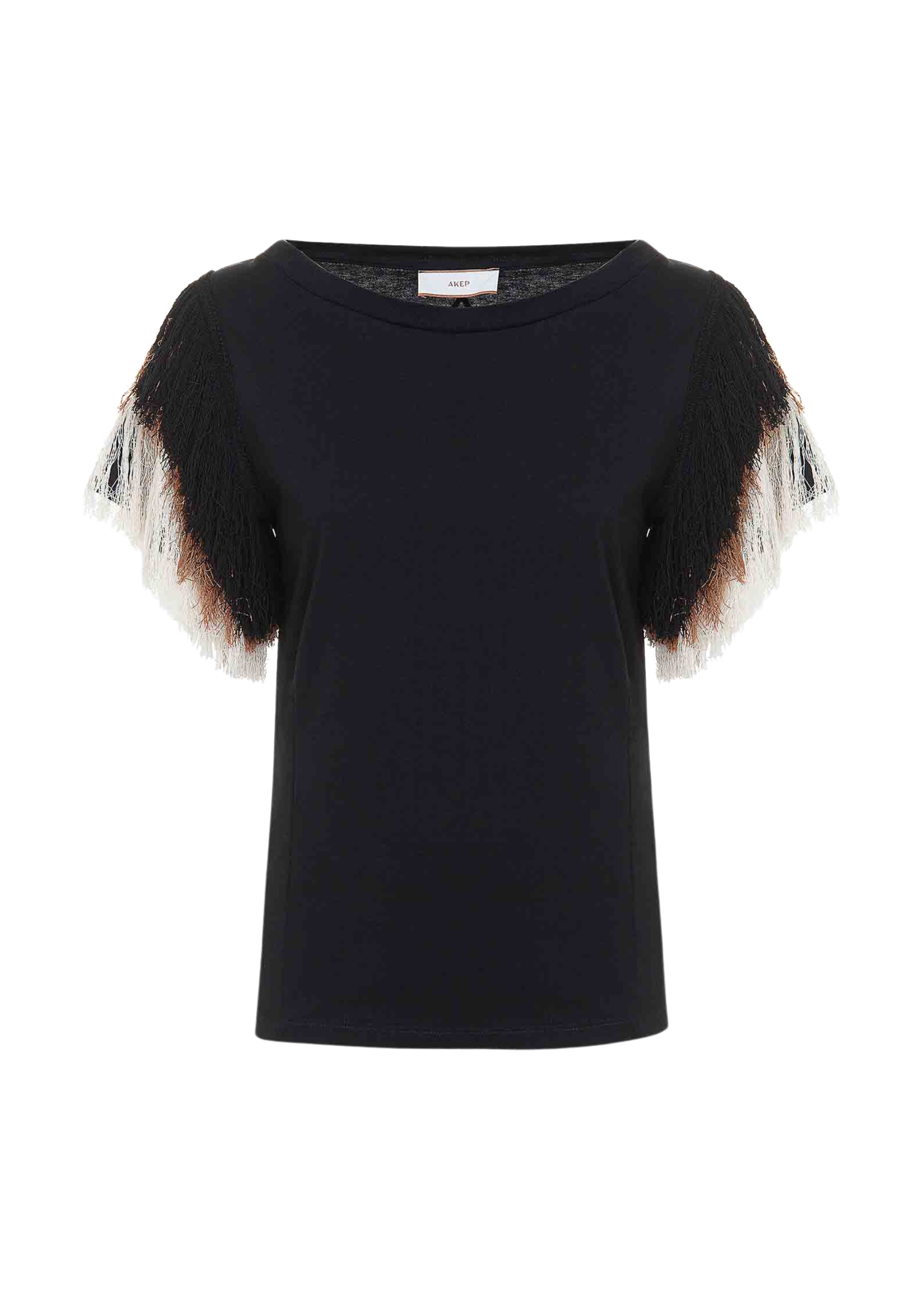 T-shirt avec frange Femmes Akep sur les manches