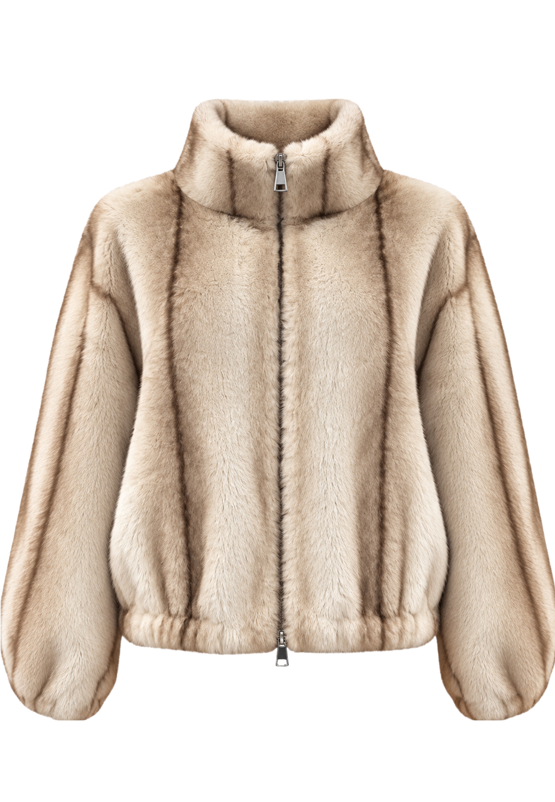 BOMBER CROPPED STAND COLLAR ZOE PARIS PELLICCIA SINTETICA 