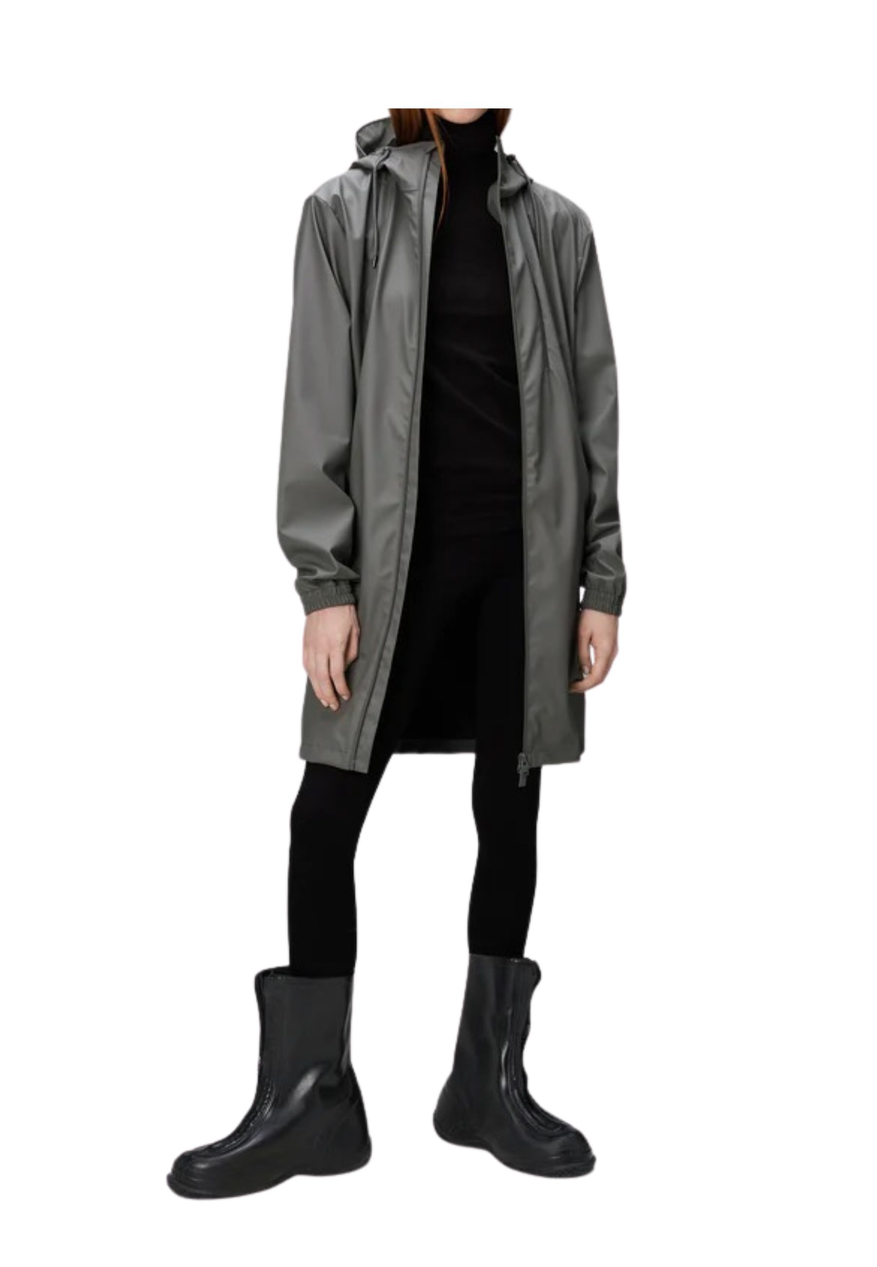 Impermeabile Donna Rains Long Storm Breaker grey 