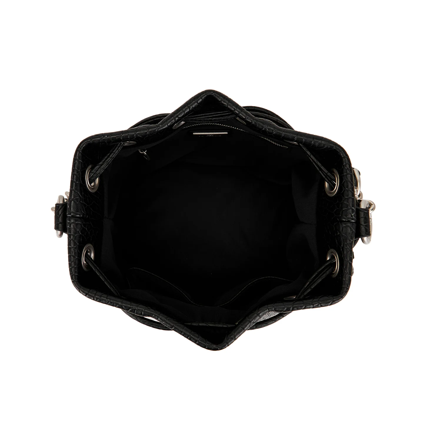 Bolsa de mujeres Lacarrie cubo de cuero negro nn67l34