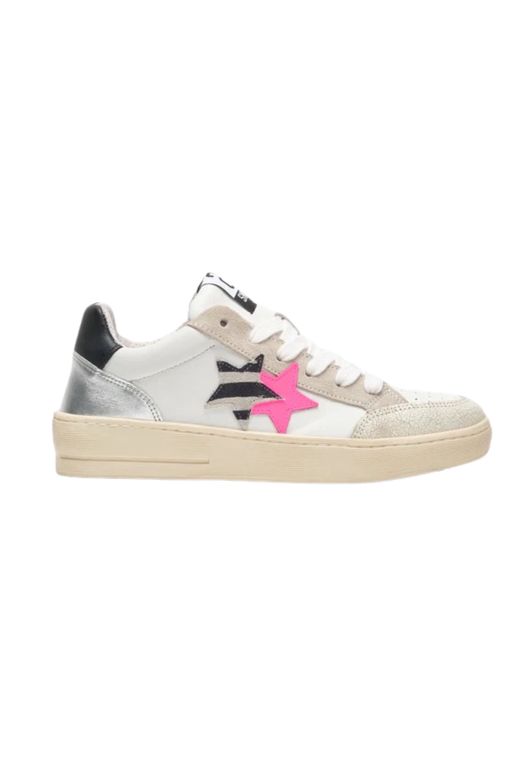 Sneakers Donna 2-star New Star Fucsia e zebra 