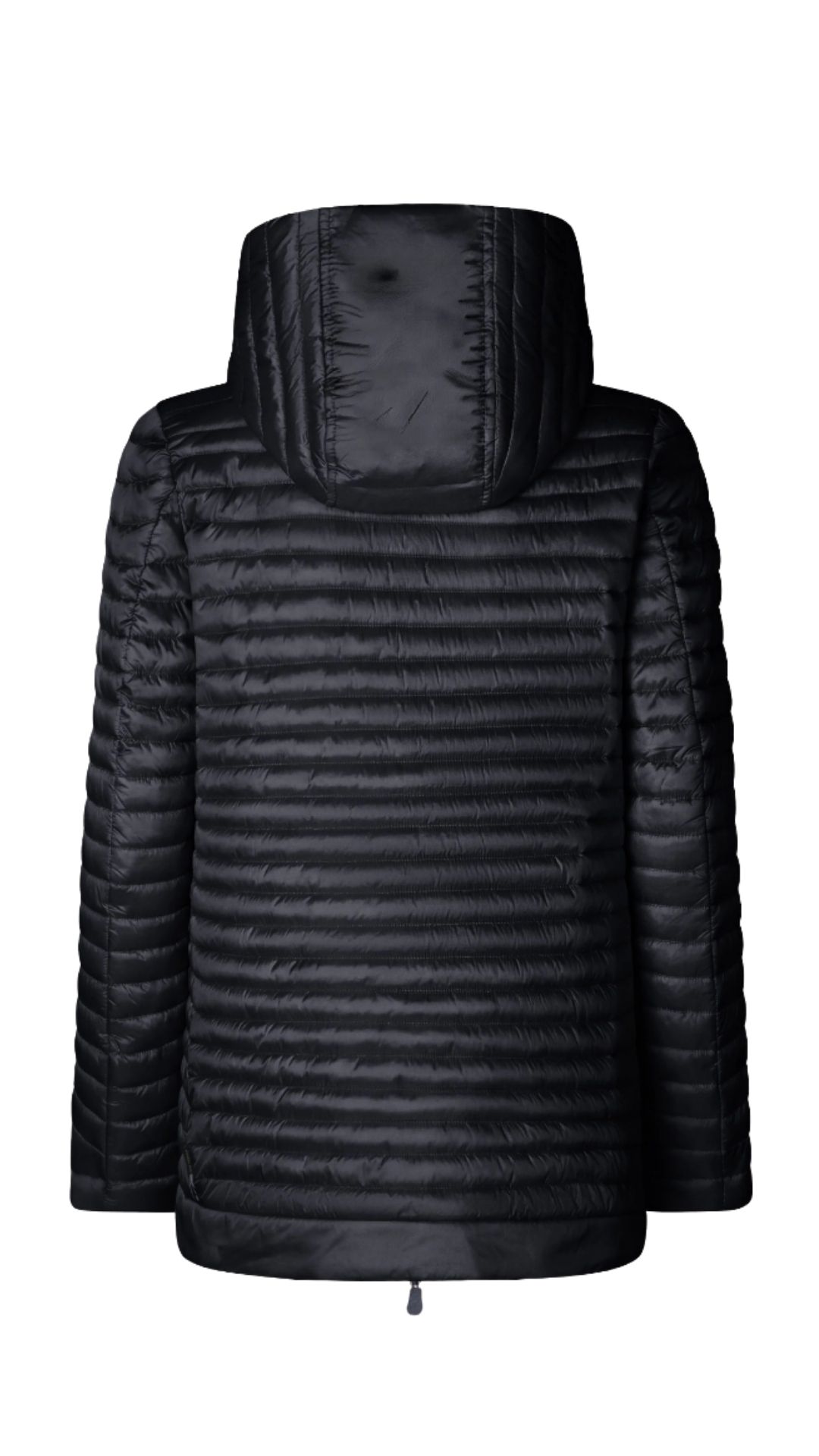 100 grams long jacket with hood Woman Save The Duck Blue Black