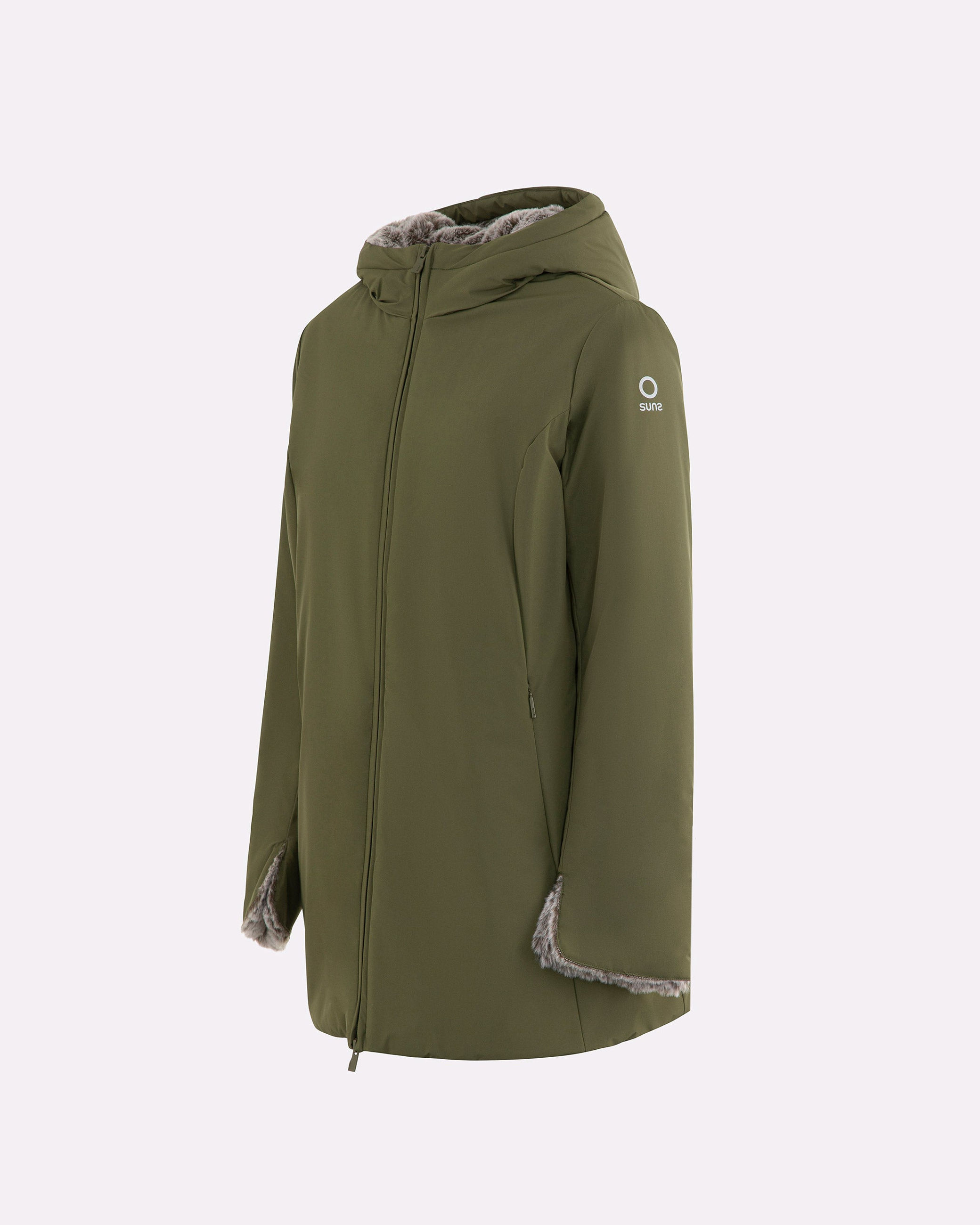 Veste pour femmes Suns Marmolada Fur Army