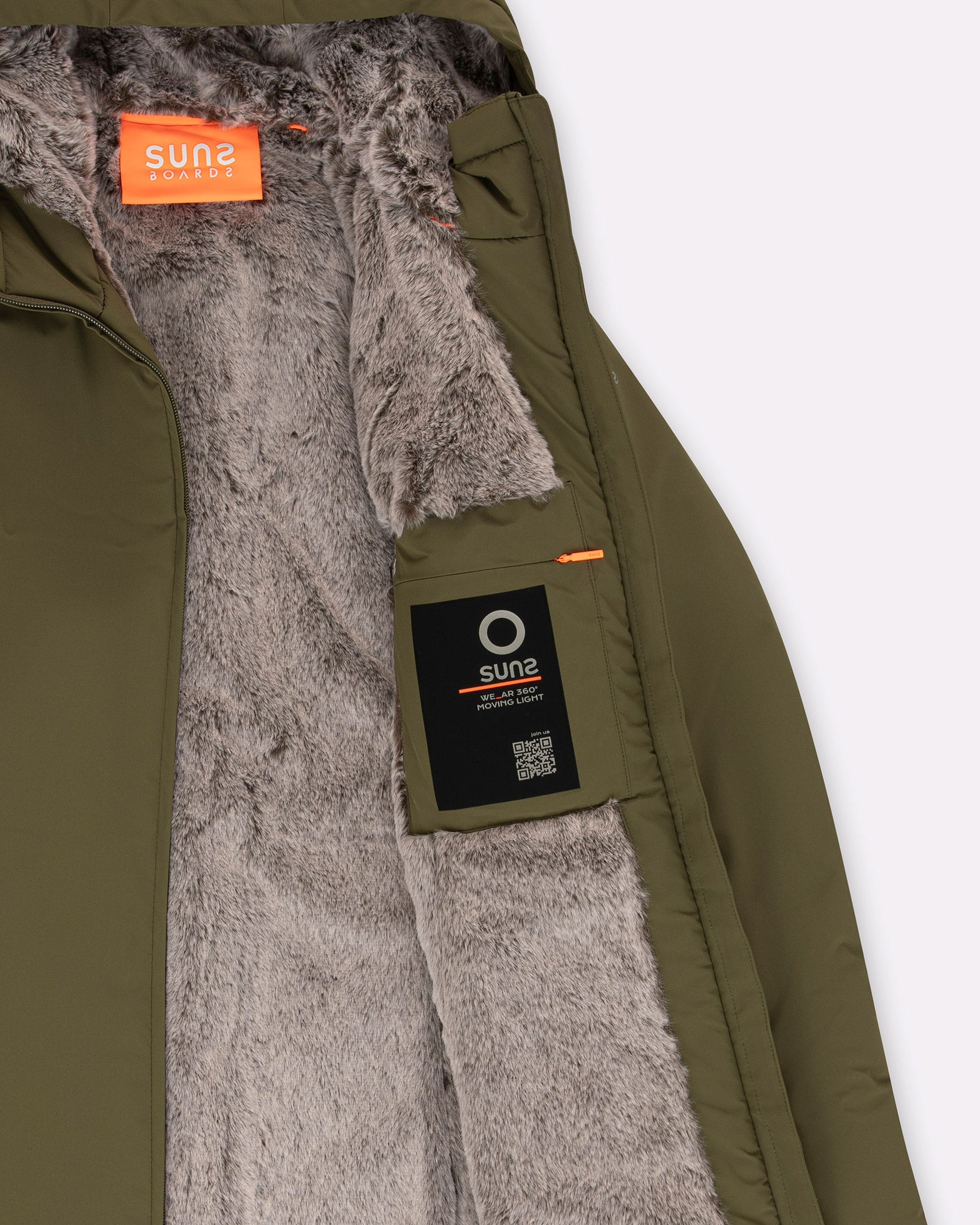 Veste pour femmes Suns Marmolada Fur Army