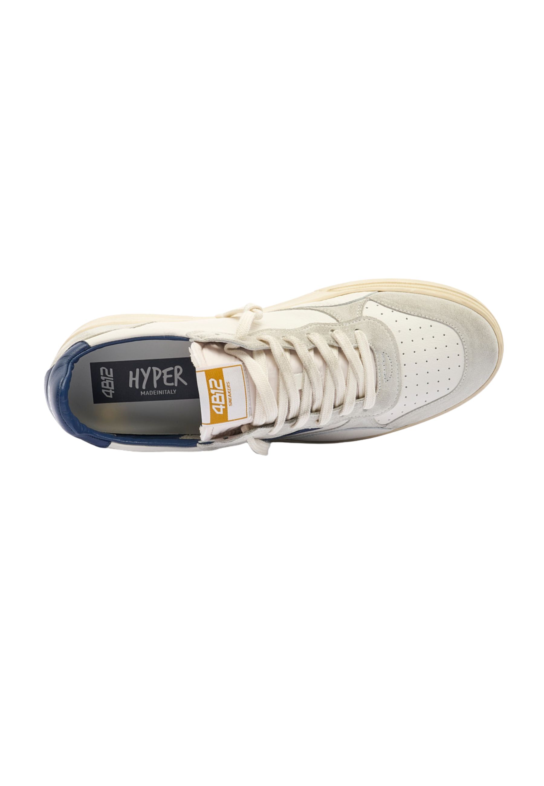 Men's Leather Sneakers 4b12 HYPER blue