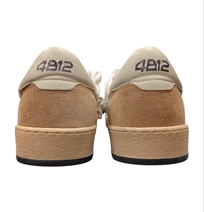 Men's Leather Sneakers 4b12 Playnew Beige Ice