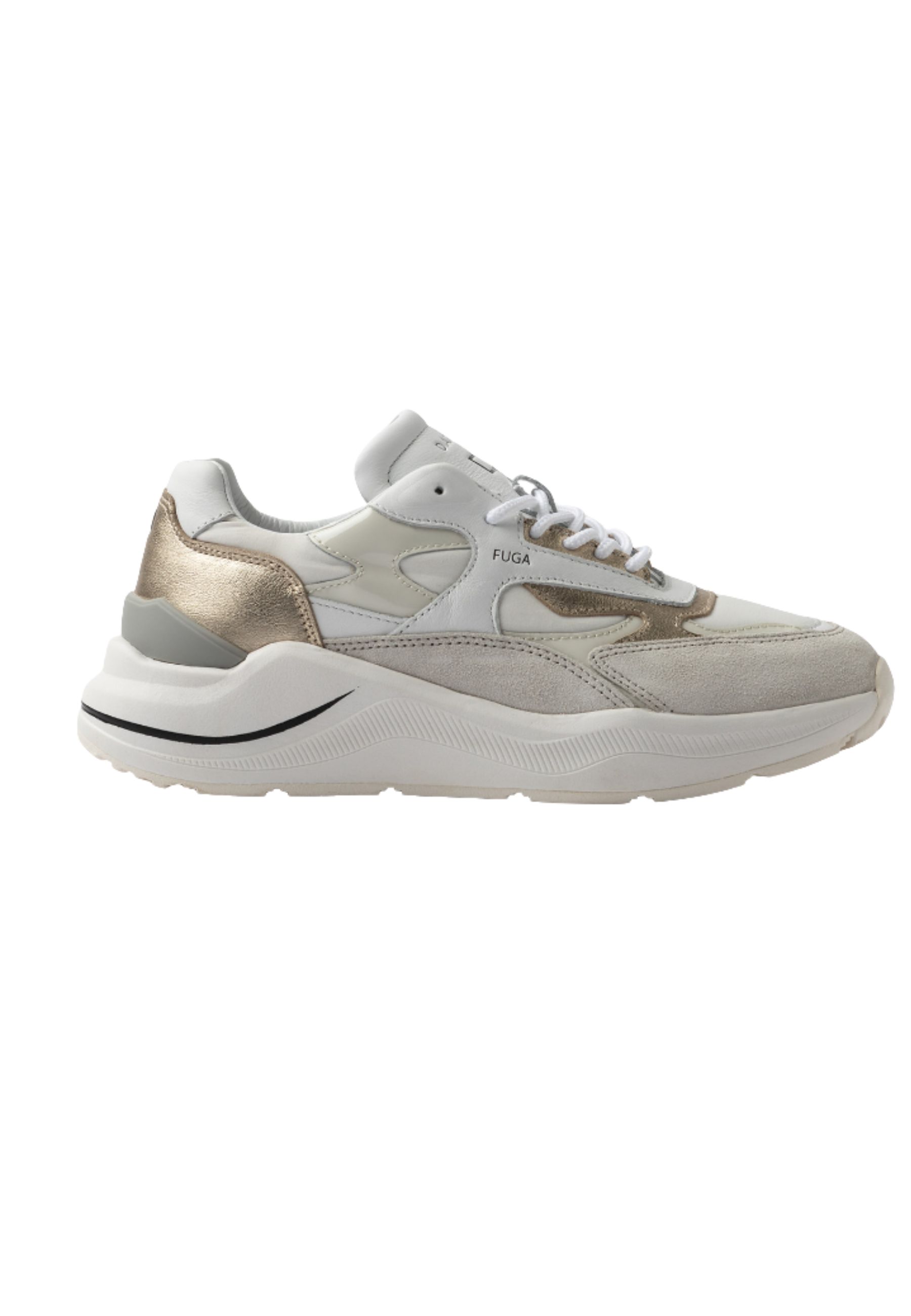 Women's sneaker date laminated laminated platinum