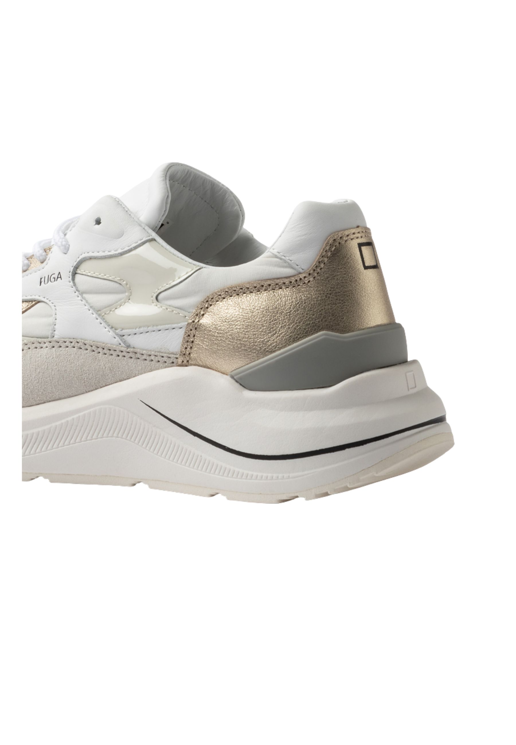 Women's sneaker date laminated laminated platinum