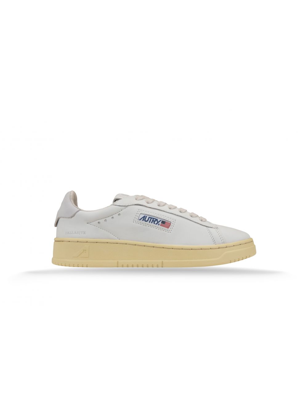Autry Dallas Low Man Autry White Leather sneakers with Jacquard White Leather Logo