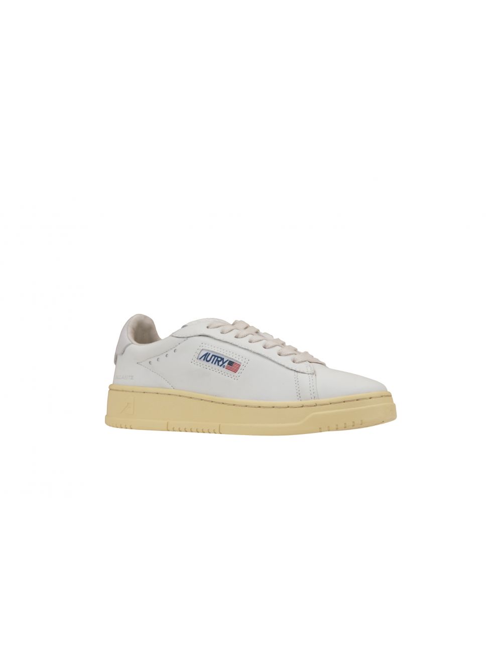 Autry Dallas Low Man Autry White Leather sneakers with Jacquard White Leather Logo