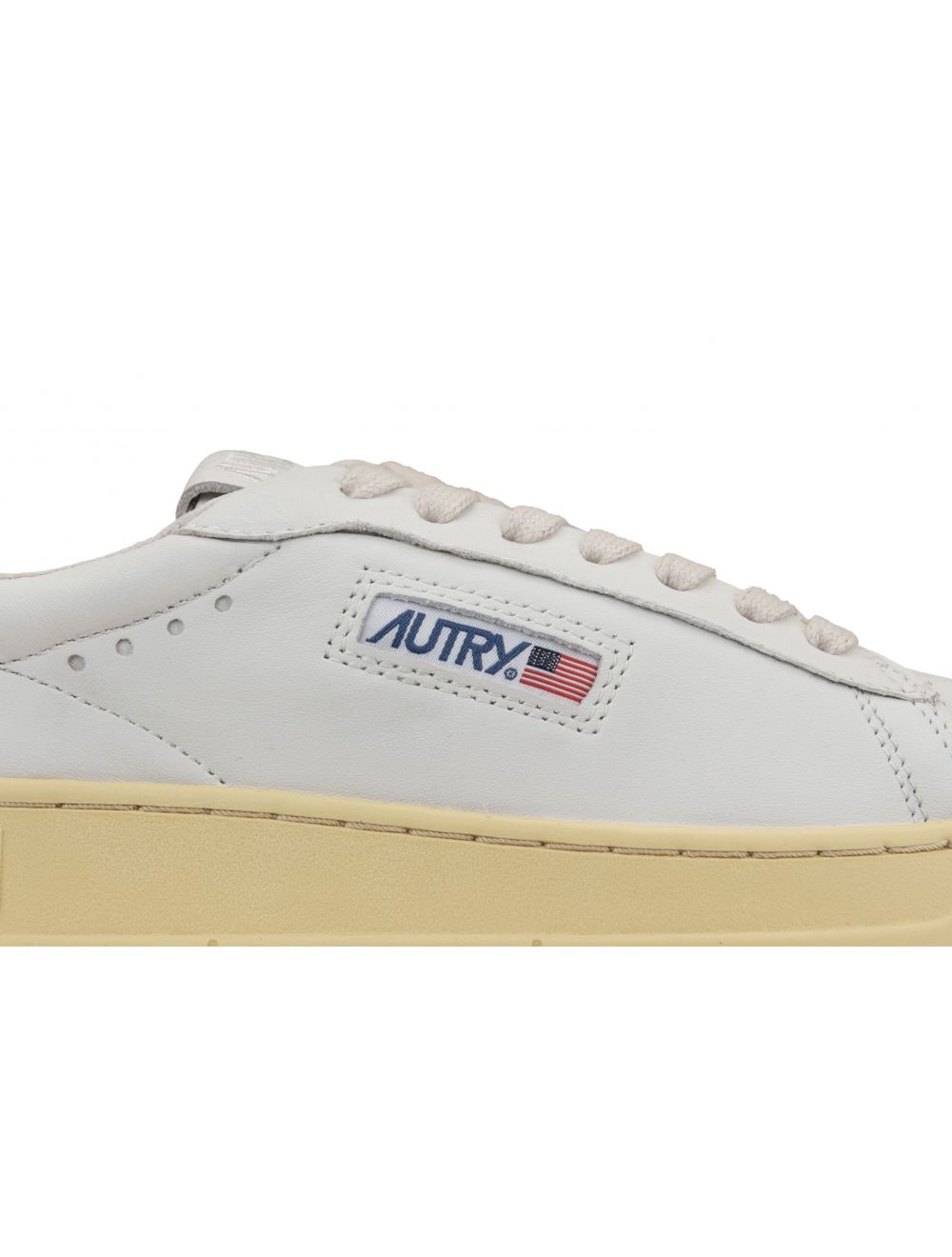 Autry Dallas Low Man Autry White Leather sneakers with Jacquard White Leather Logo