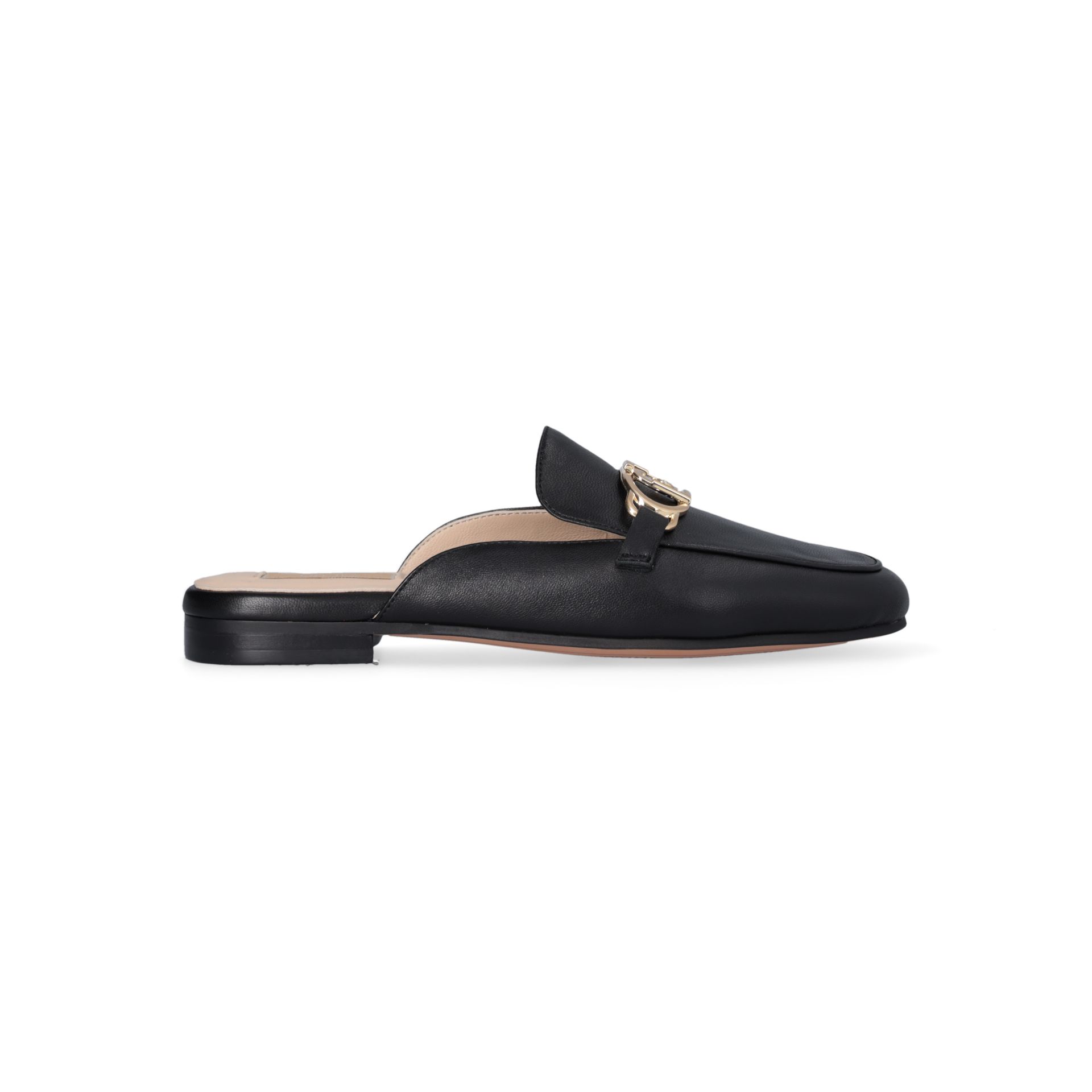 Liu Jo Black Emel Leather Nappa slips met metalen sluiting en logo