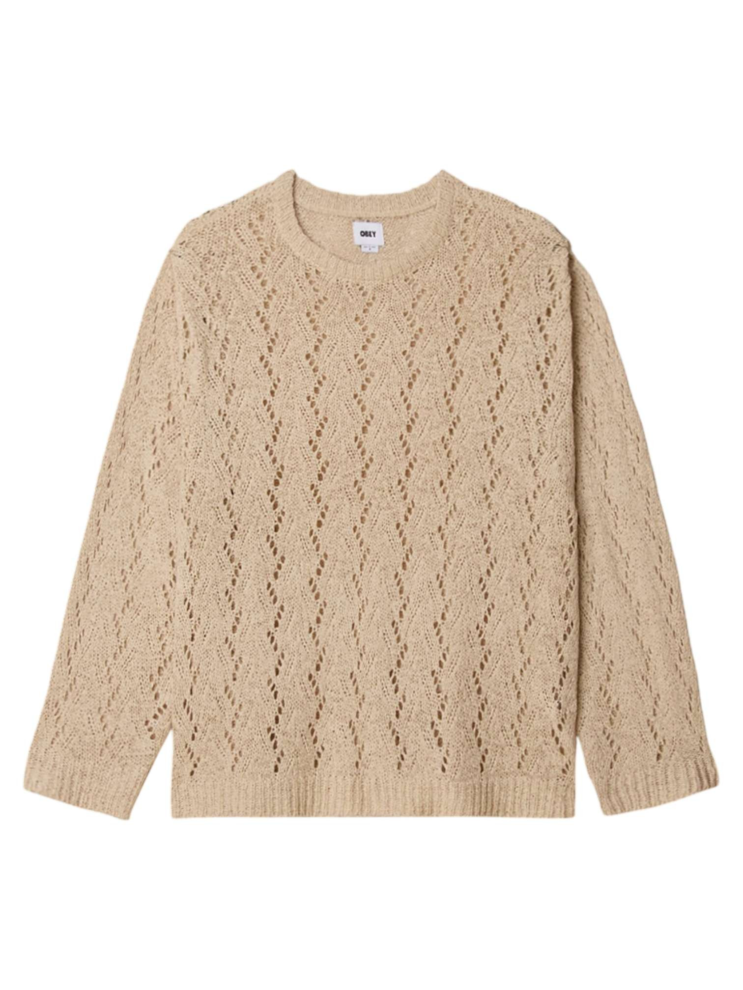 Obey Shimoda Band Garn Pullover Häkel Licht - natürlich