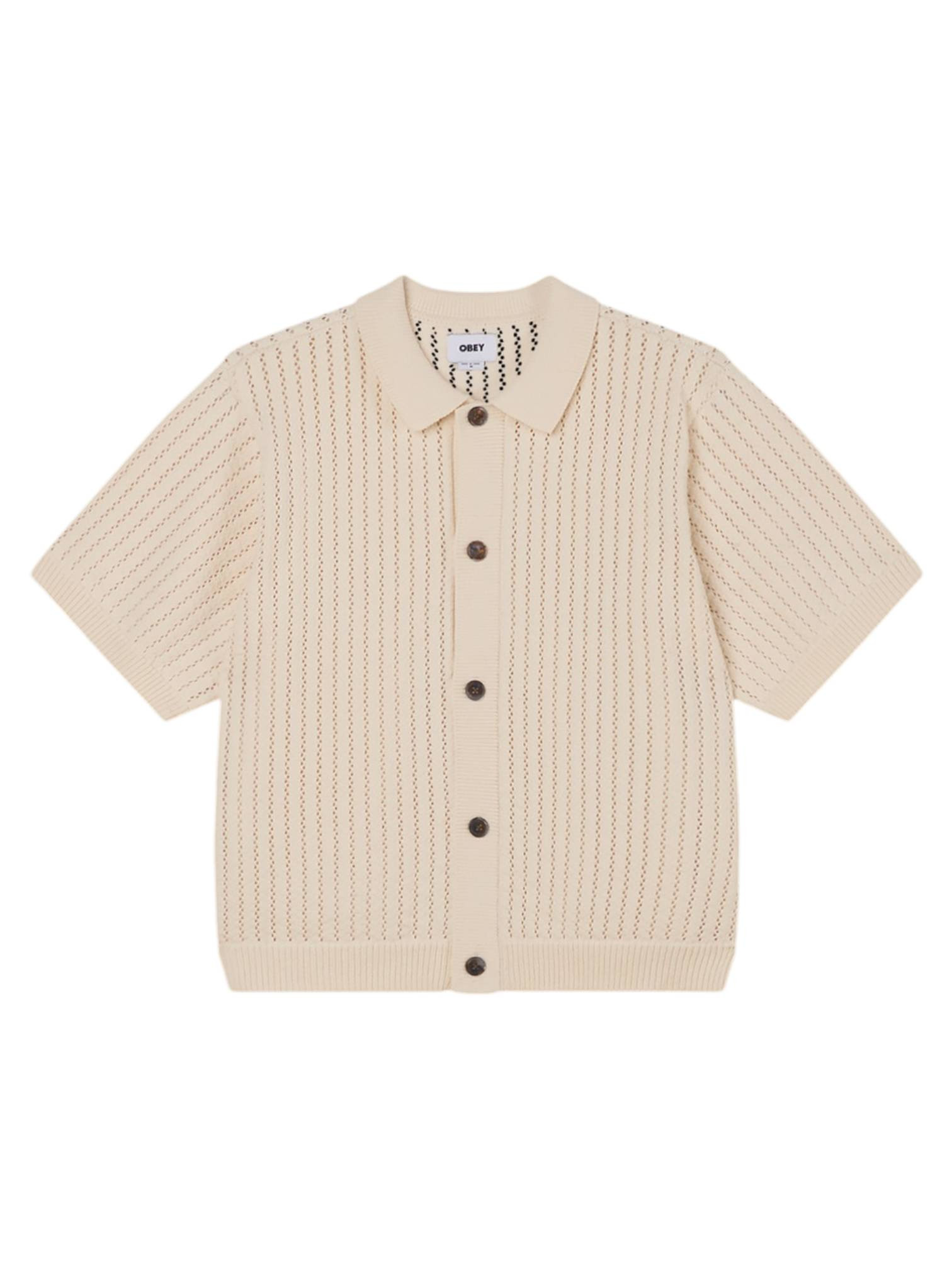 Obey Dez chandail chemise cardigan manches courtes avec col - écharpe