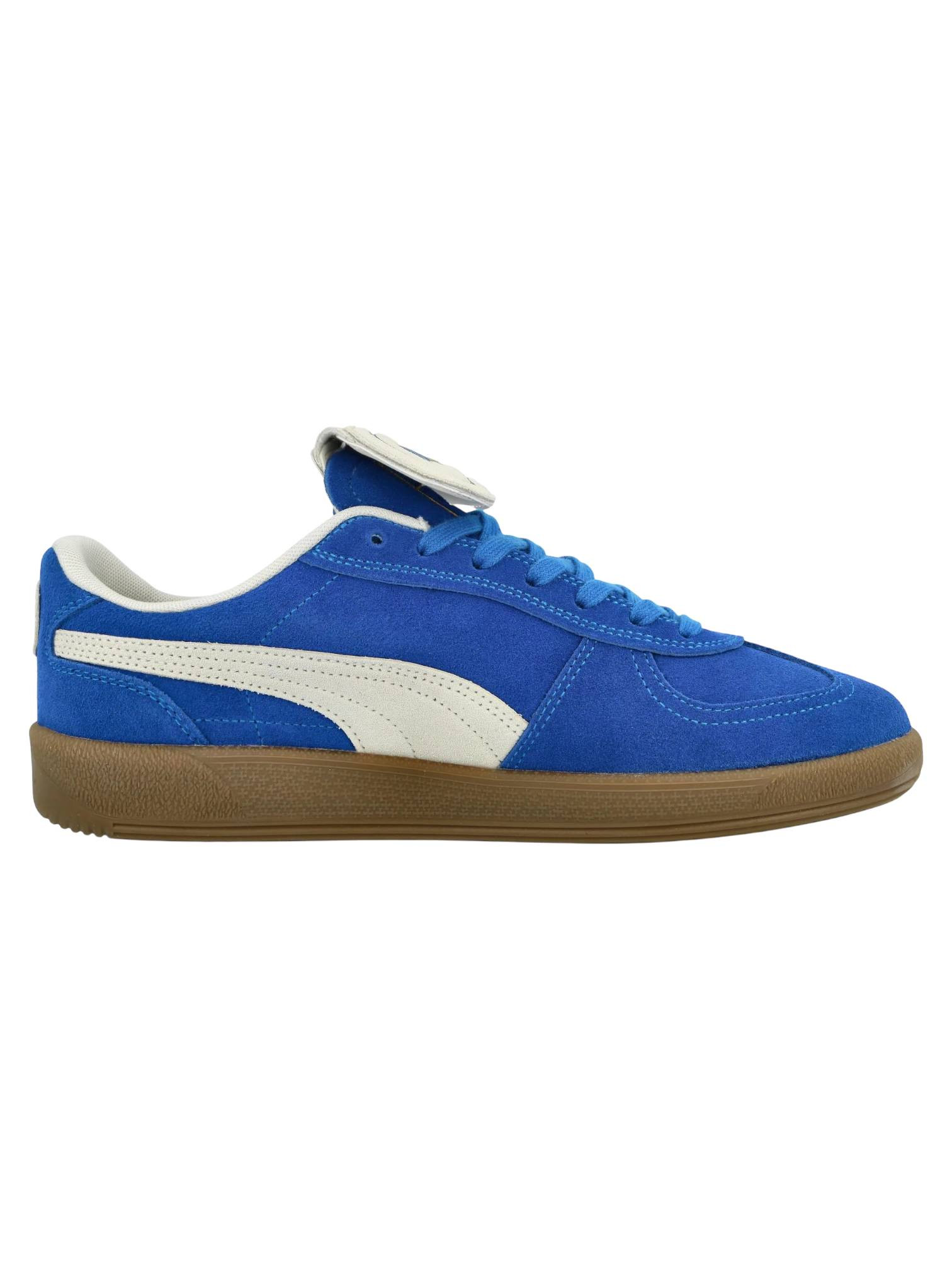 Puma Palermo Vintage premium suede low leather sneakers - Vivid Blue/Warm white