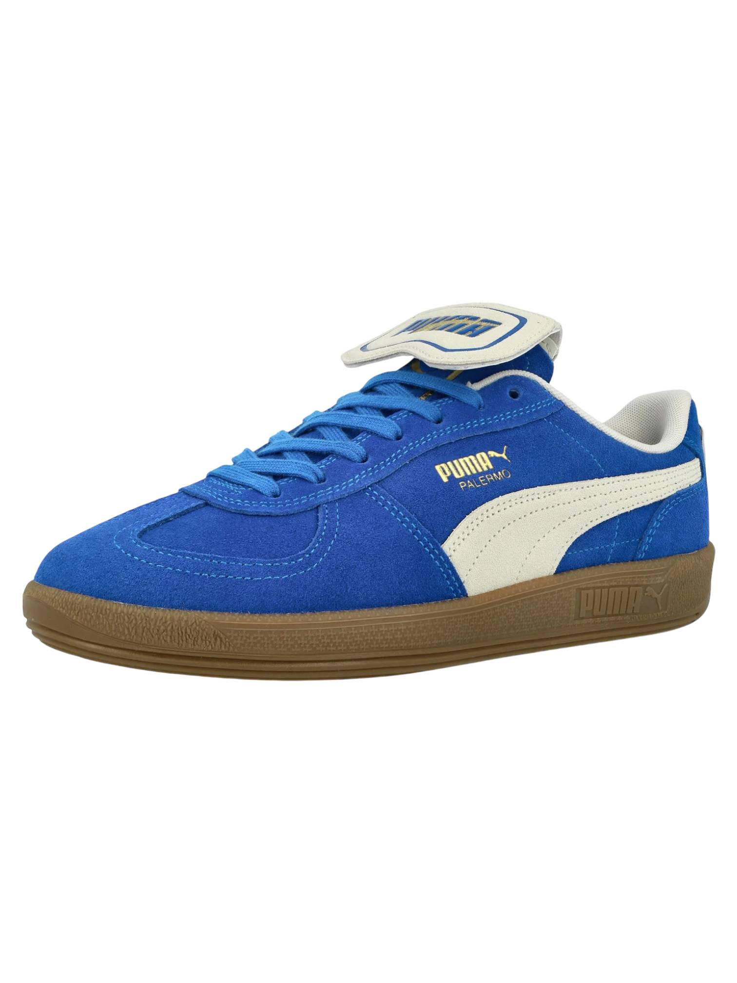 Puma Palermo Vintage premium suede low leather sneakers - Vivid Blue/Warm white