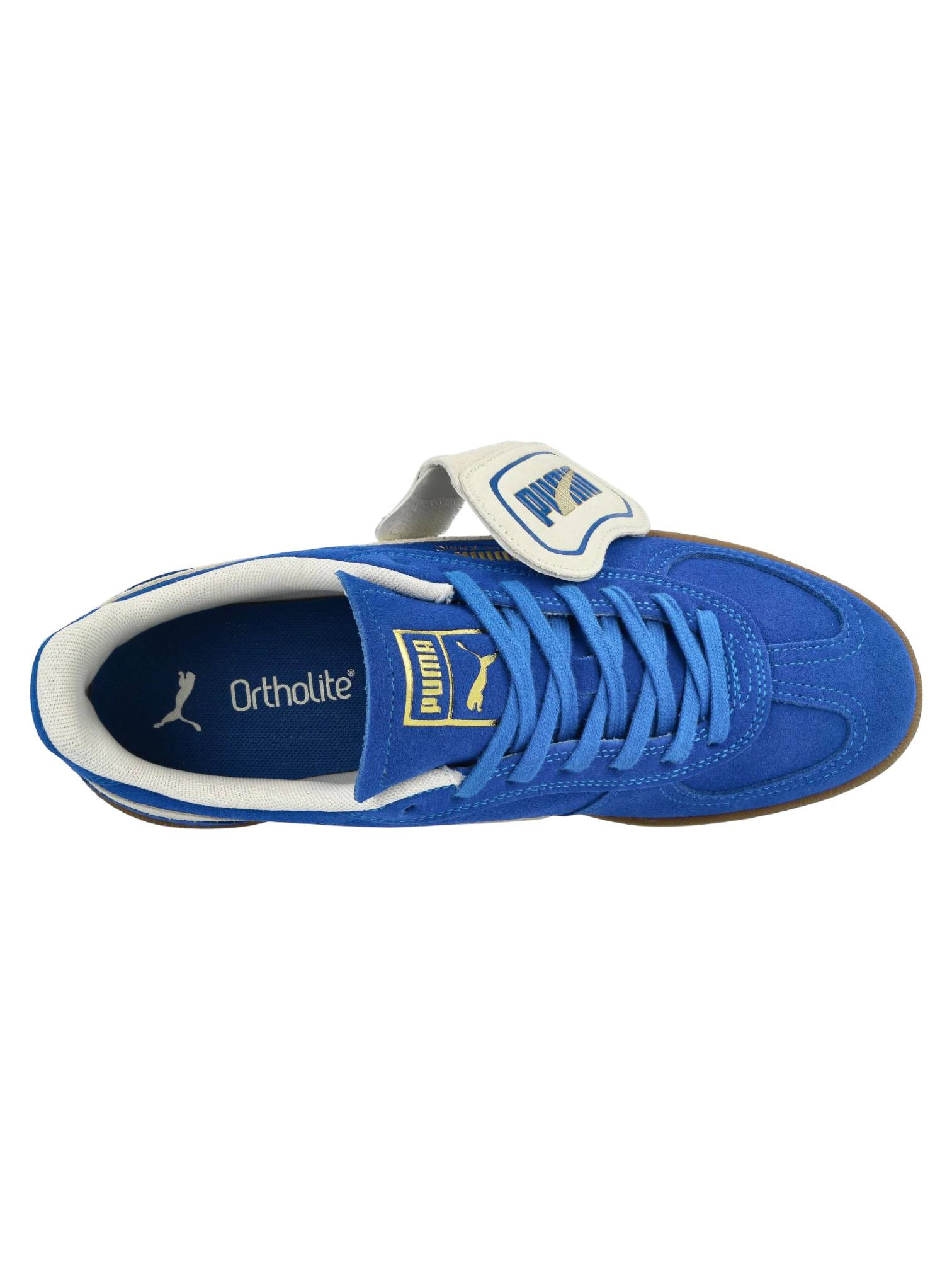 Puma Palermo Vintage premium suede low leather sneakers - Vivid Blue/Warm white