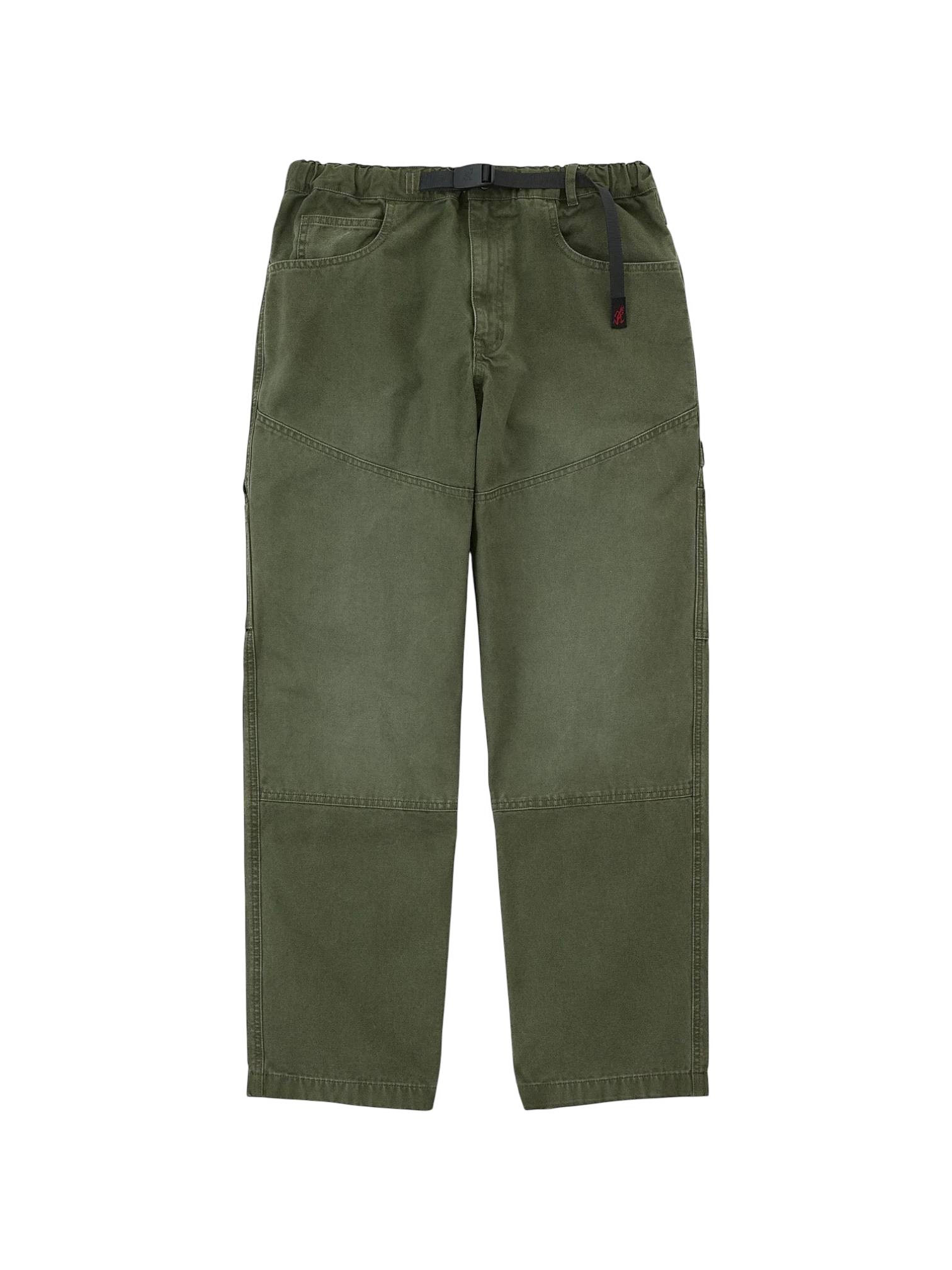 Gramicci Taos broek rechte been in canvas met ingebouwde riem - mos groen