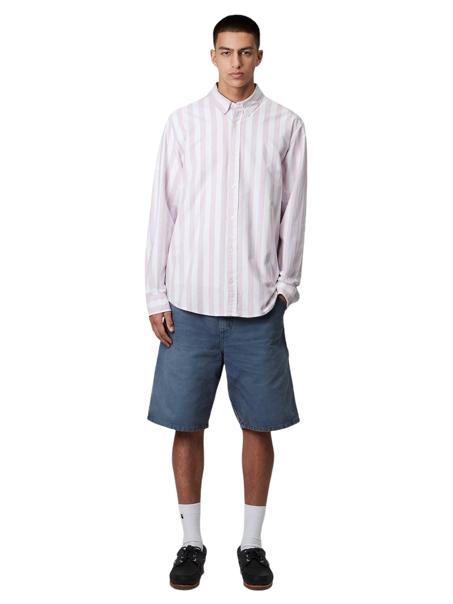 Carhartt Wip Pied court simple genou large en toile d'esclave - Dusky Blue pierre lavée
