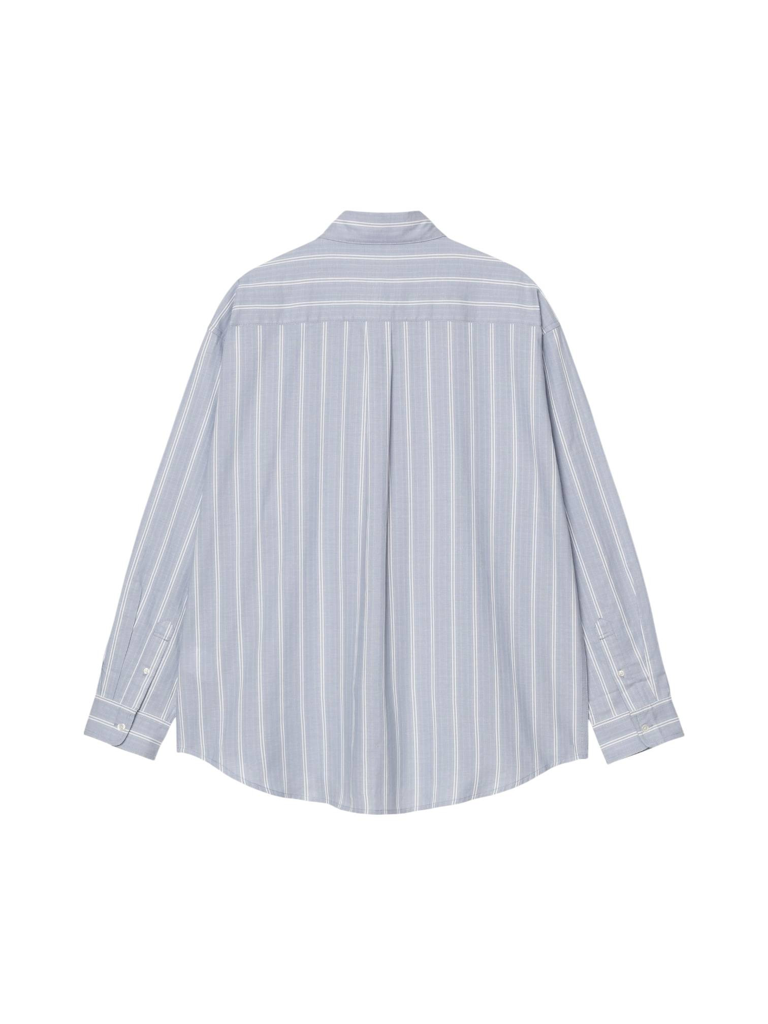 Carhartt Wip L/S Beale Shirt Striped Shirt Long Sleeves - Beale Stripe/Gentle Blue