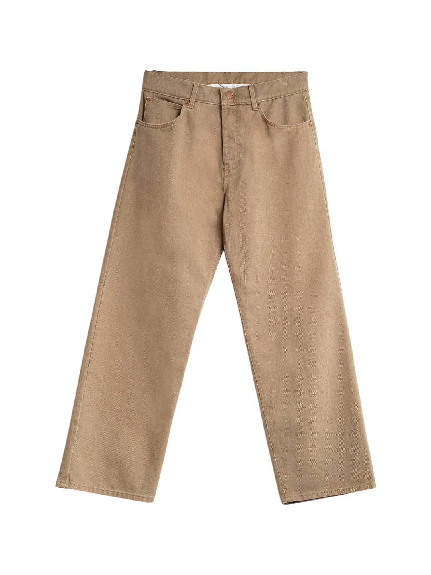 Wooden pantalones Vintage original pantalones vaqueros pierna recta - camello