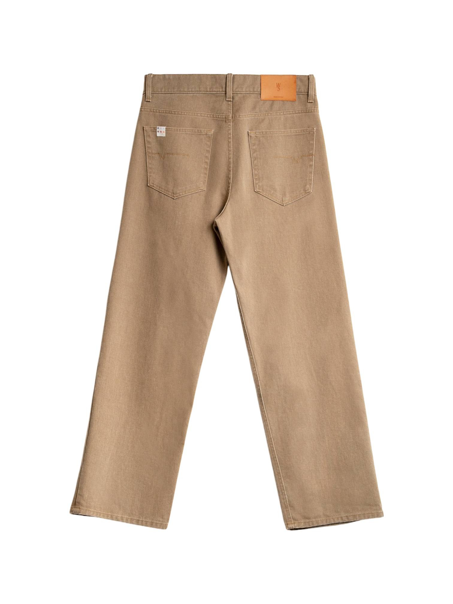 Wooden pantalones Vintage original pantalones vaqueros pierna recta - camello