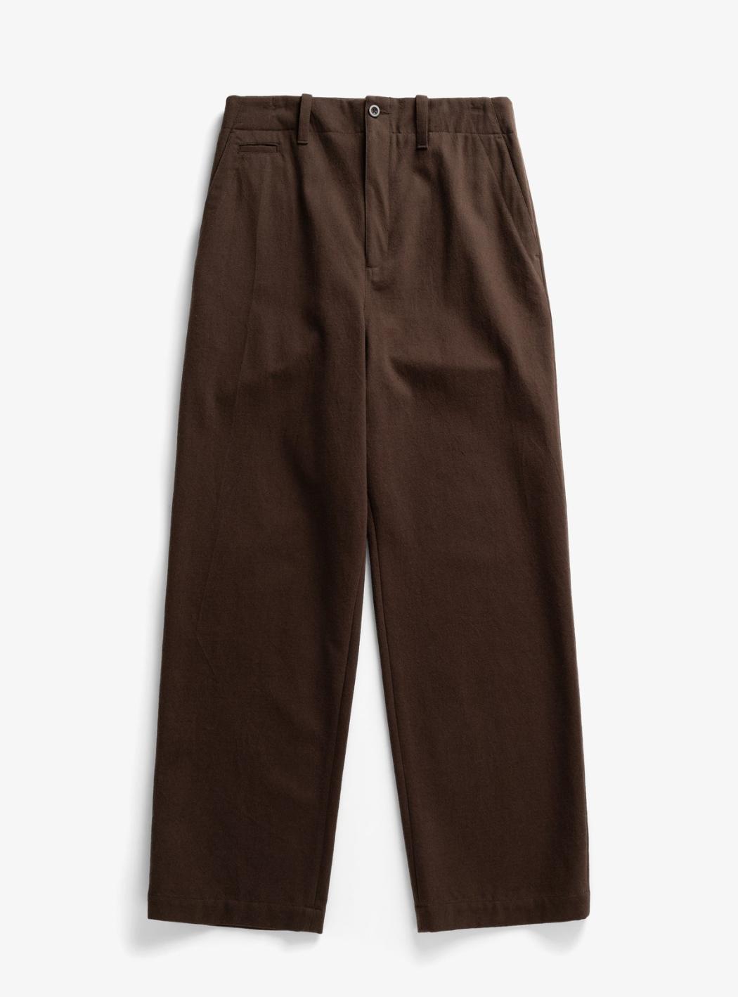 HENGIFOSS HIGH WAIST COTTON WOOL TWILL TROUSER