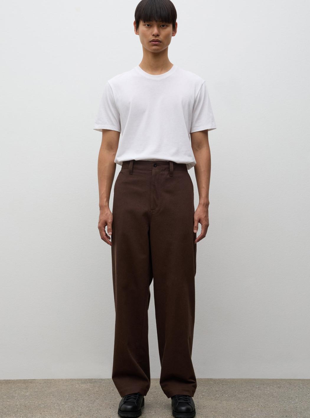HENGIFOSS HIGH WAIST COTTON WOOL TWILL TROUSER
